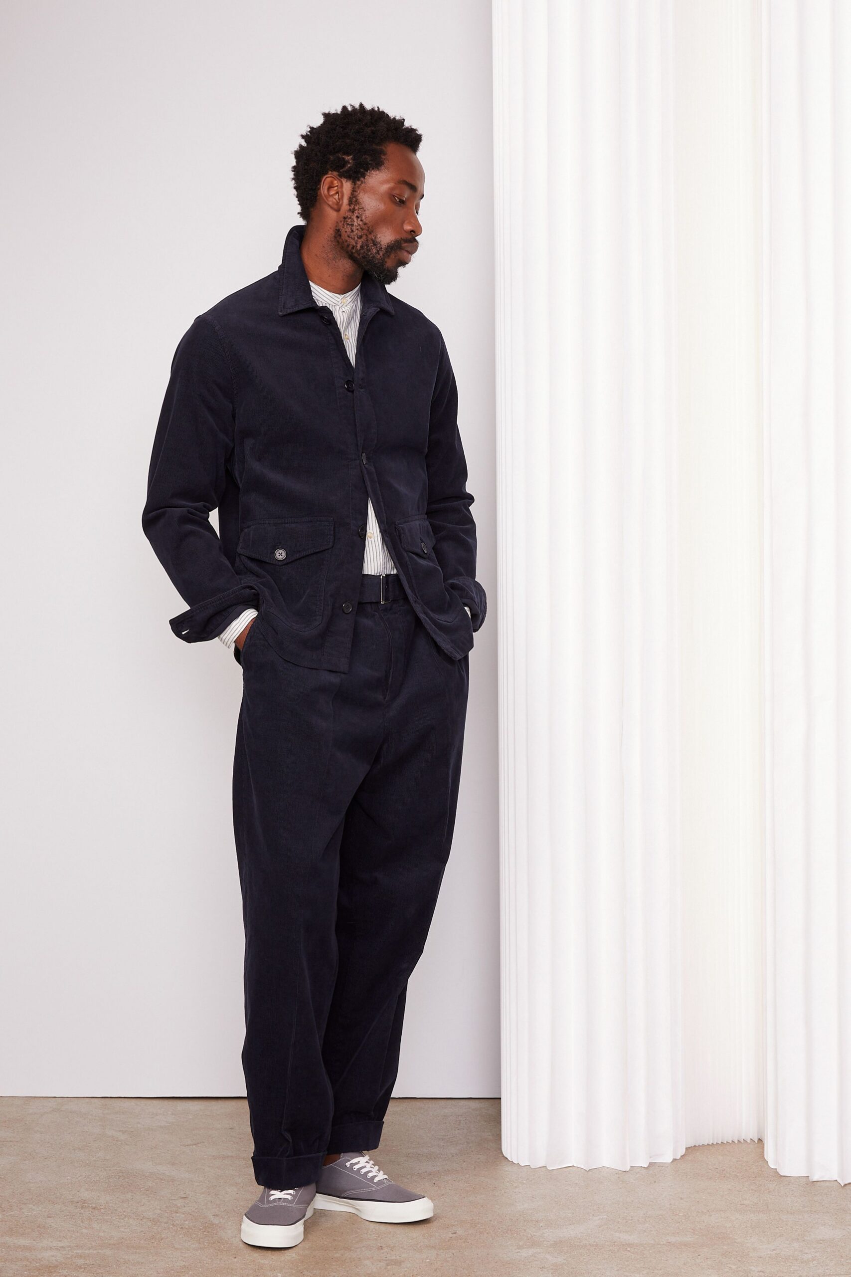 black relaxed jacket and pants