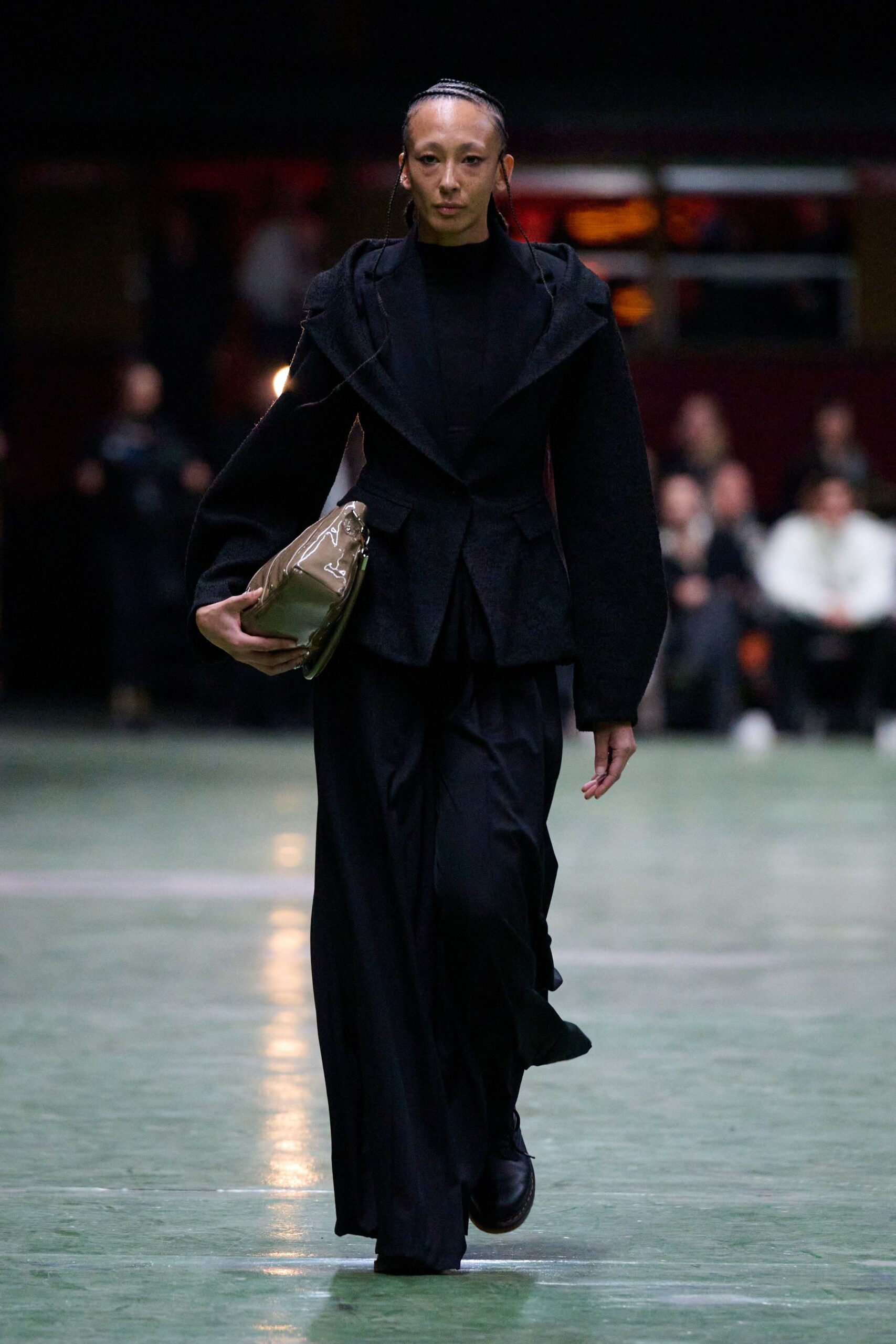 black wool blazer and pants