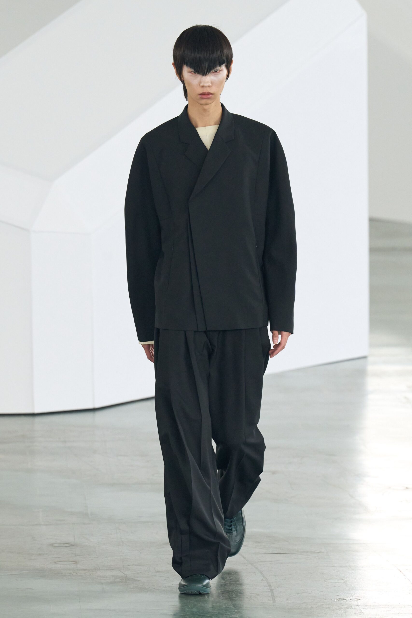 black relaxed jacket and pants