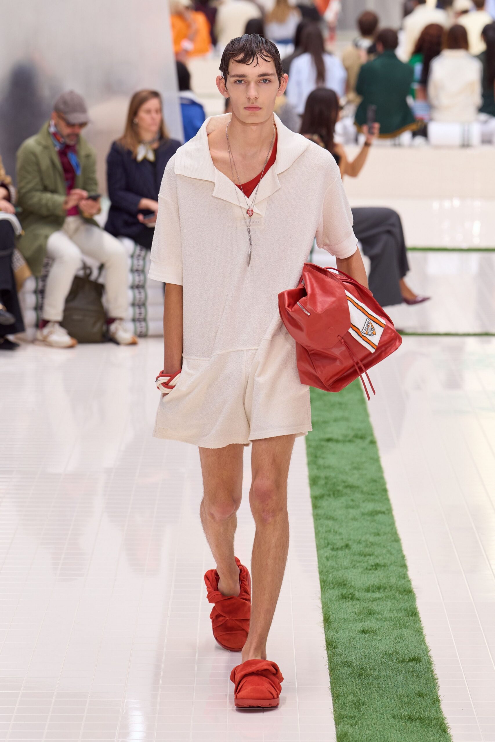 white cotton short-sleeve collared relaxed romper