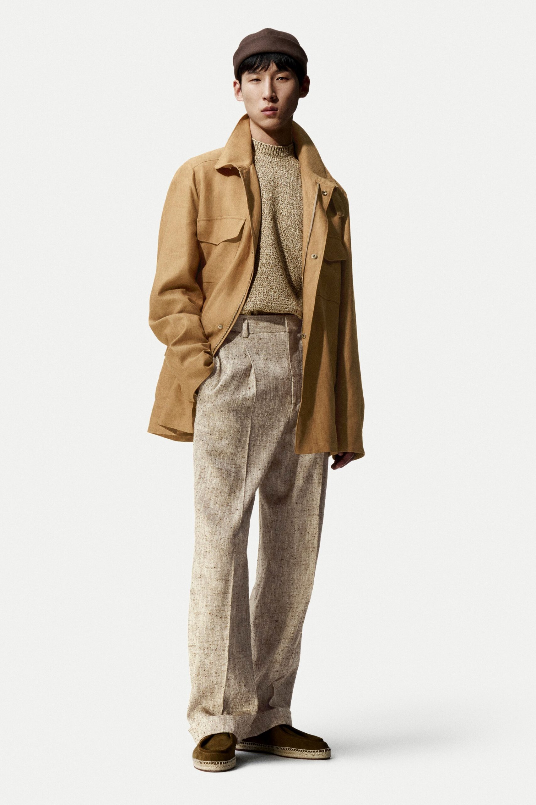 brown cotton hat