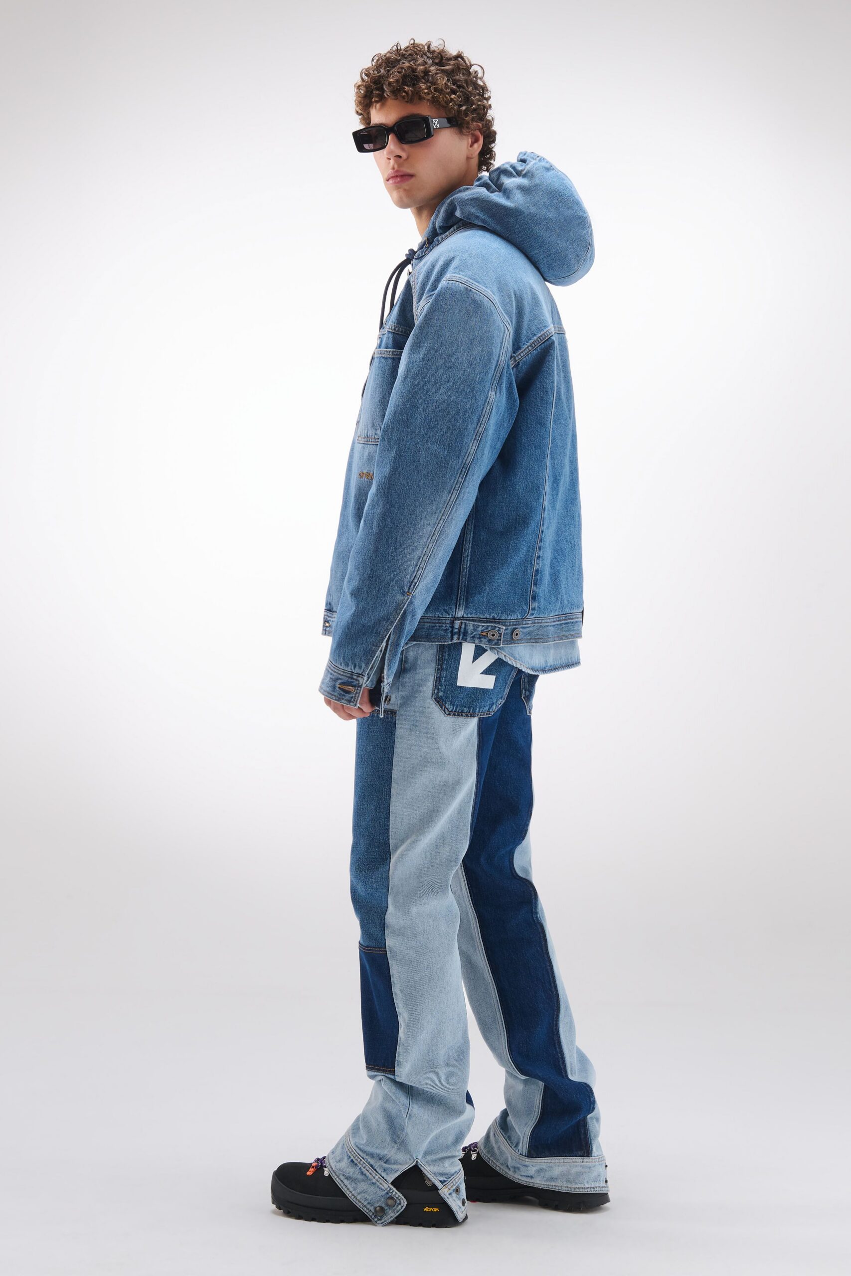 blue denim jacket and pants