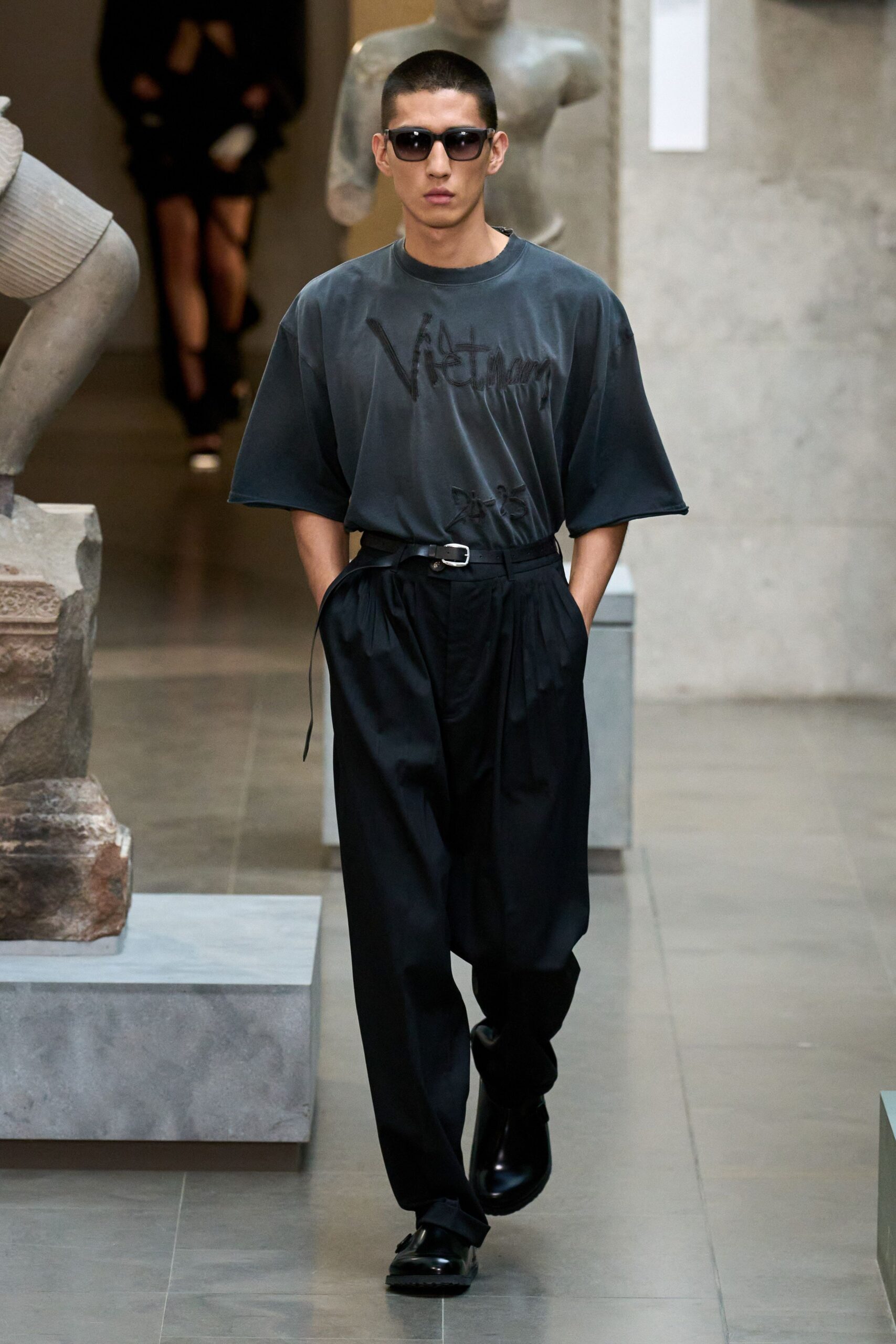 black relaxed t-shirt and pants