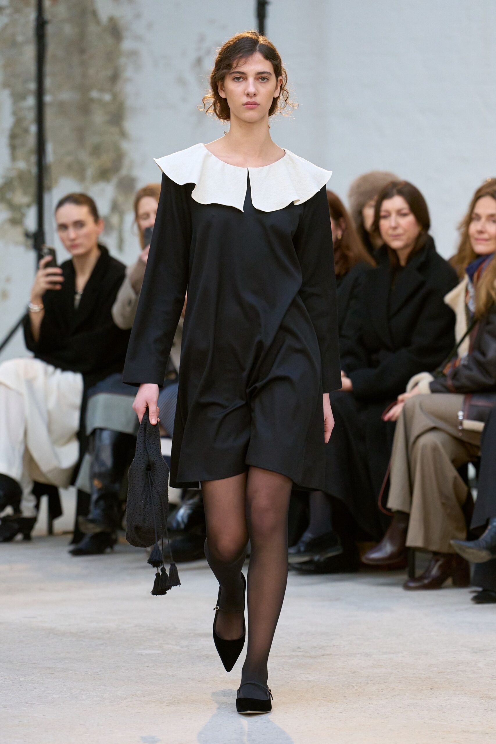 black and white relaxed dress