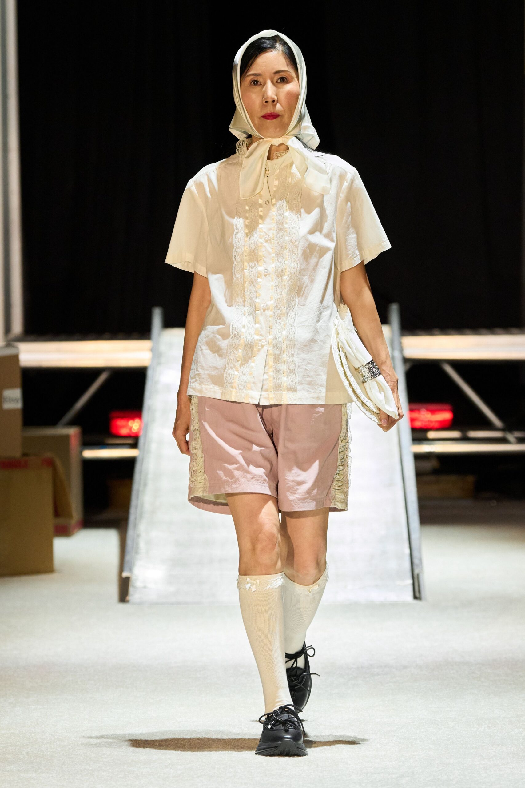 white shirt pink shorts outfit