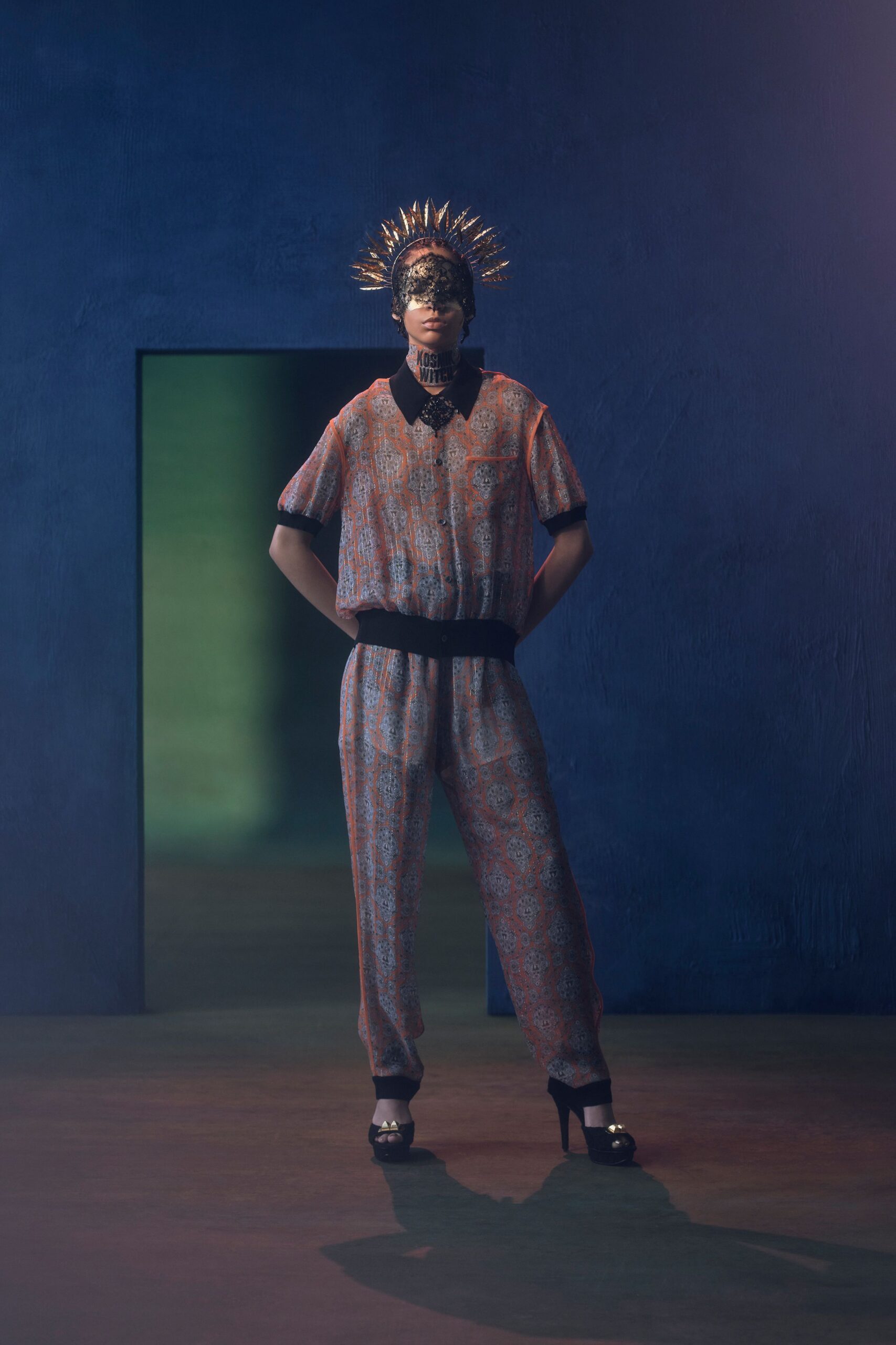 multi-colored relaxed top and pants