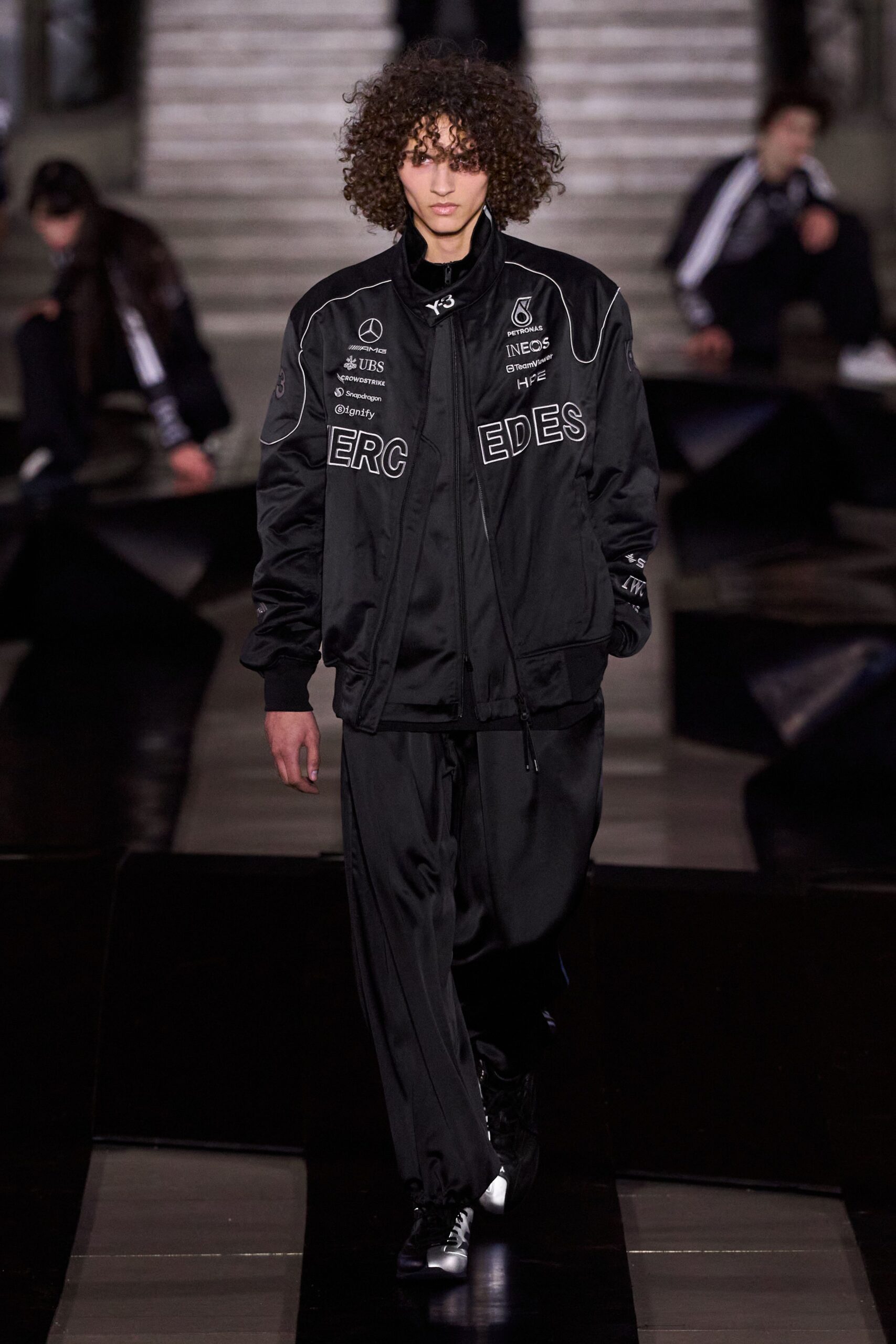 black relaxed jacket and pants