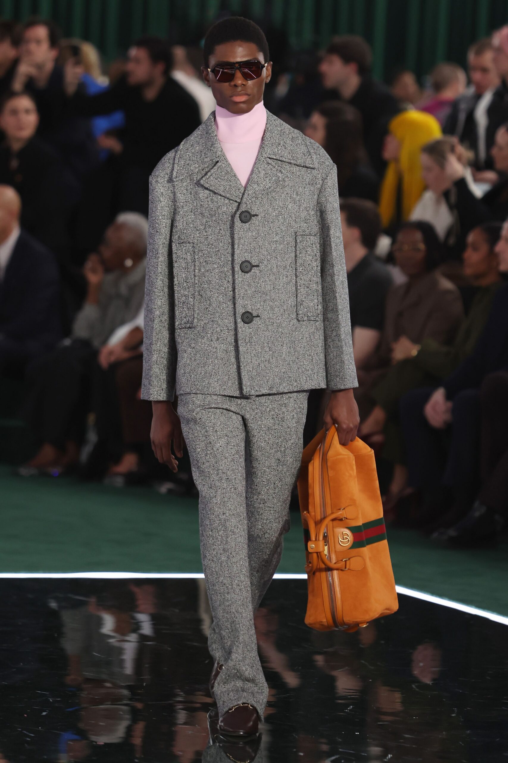 orange leather bag
