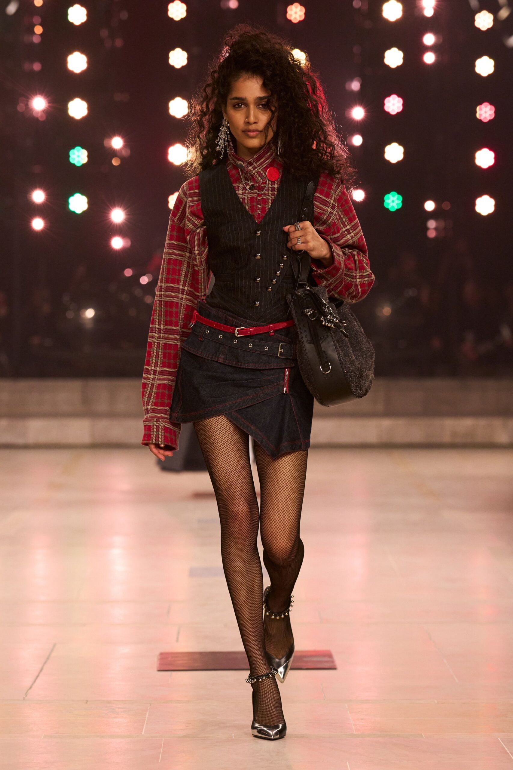 blue denim asymmetric fitted short skirt