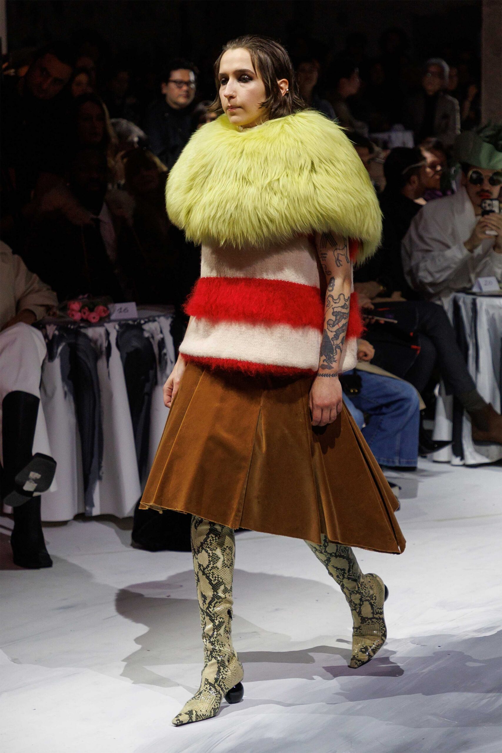 multi fitted animal-print boots