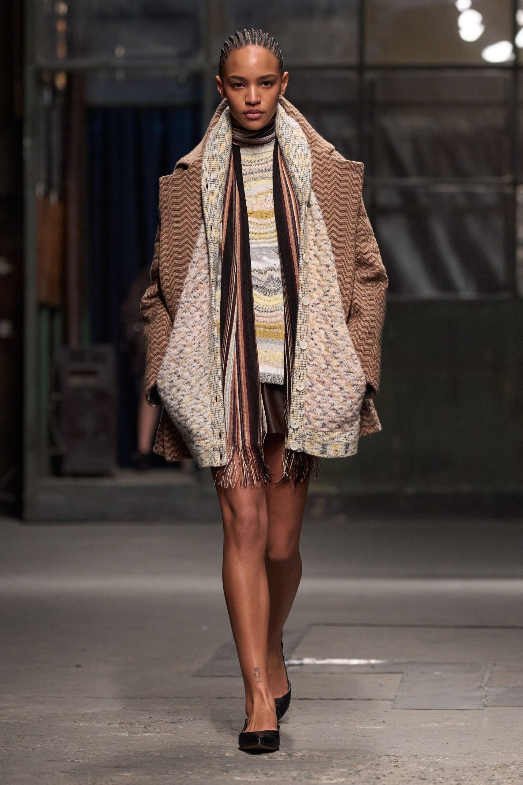 oversized brown wool coat