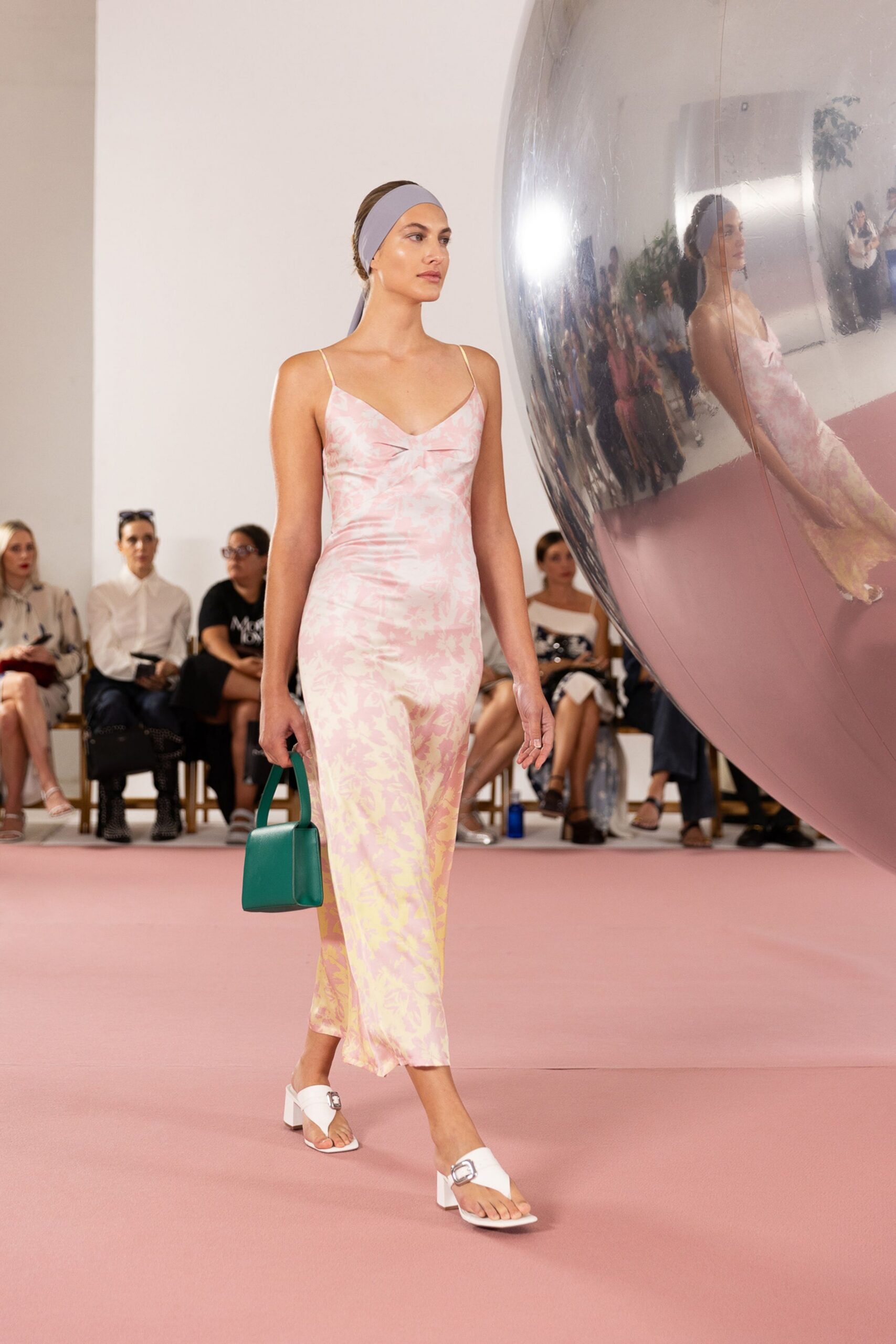 pink floral satin jumpsuit