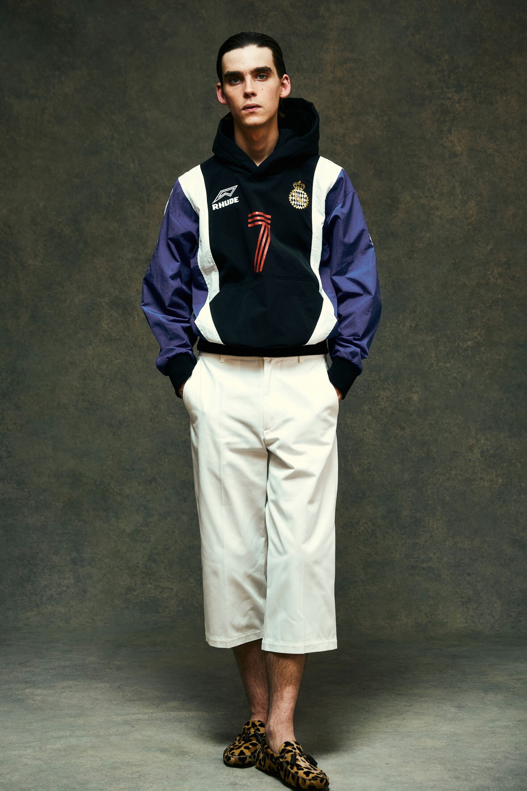 black and purple relaxed hoodie