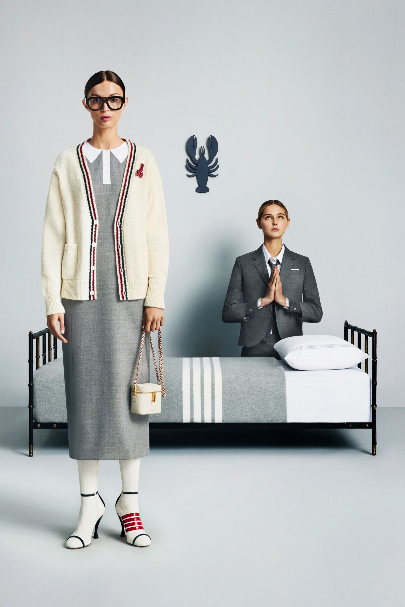 beige wool long-sleeve collared relaxed buttoned cardigan