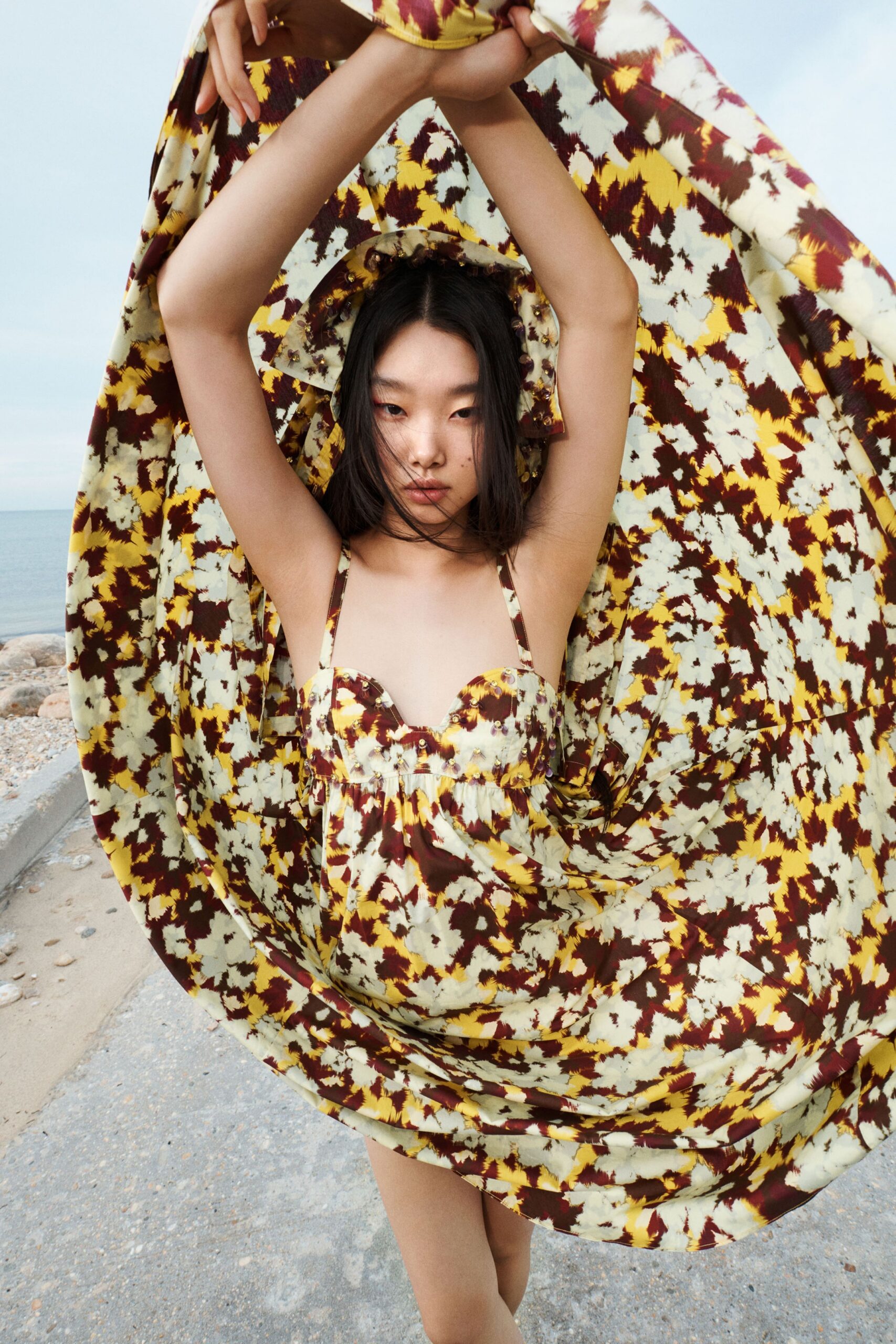 floral tiered maxi dress