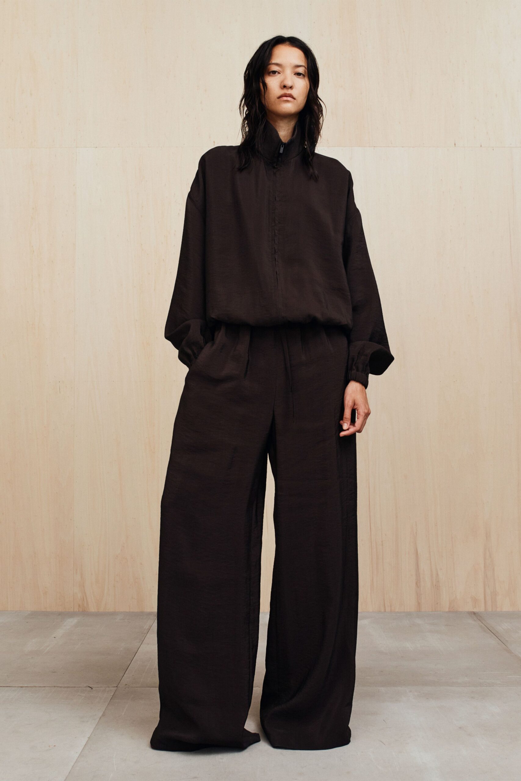 black relaxed shirt and pants