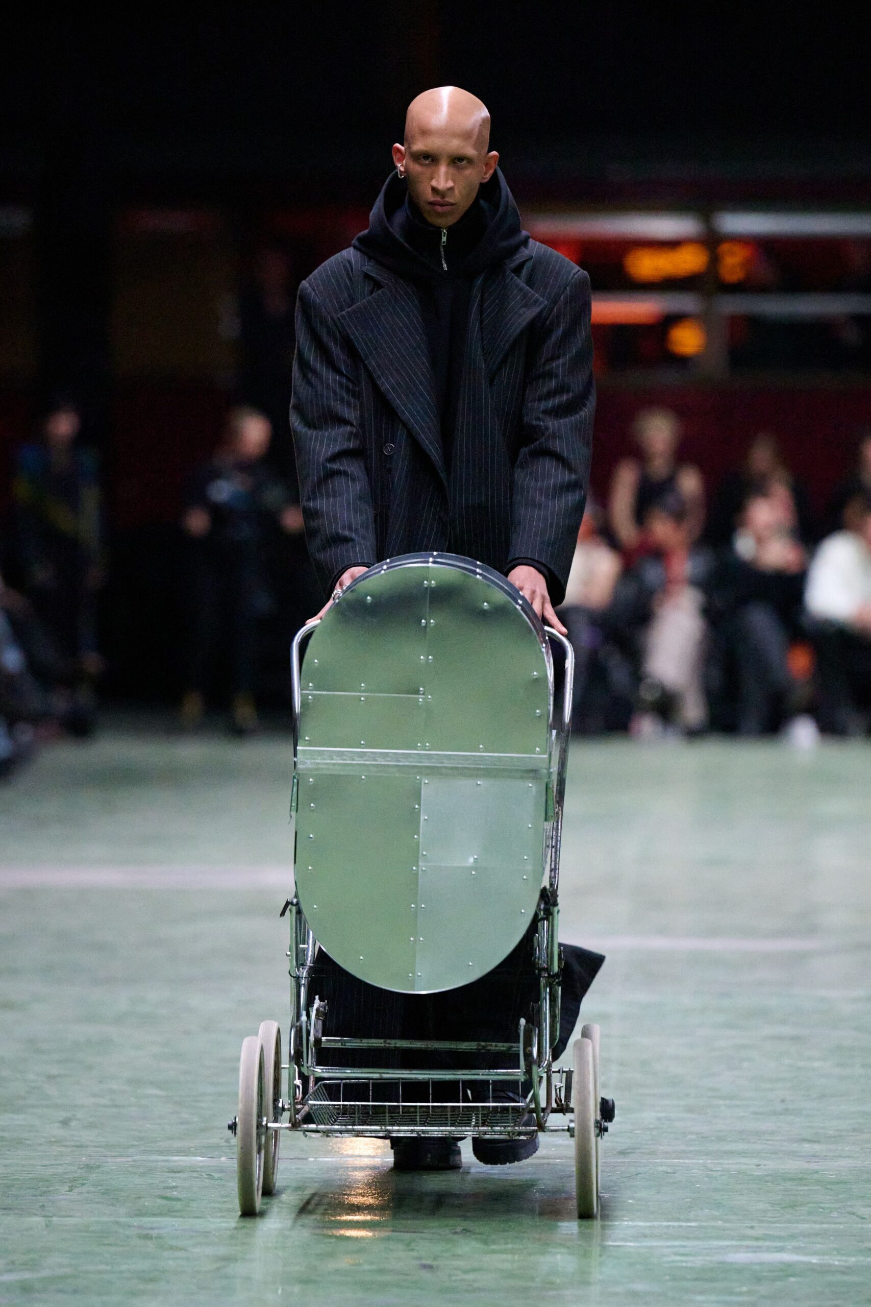 black wool coat with hoodie