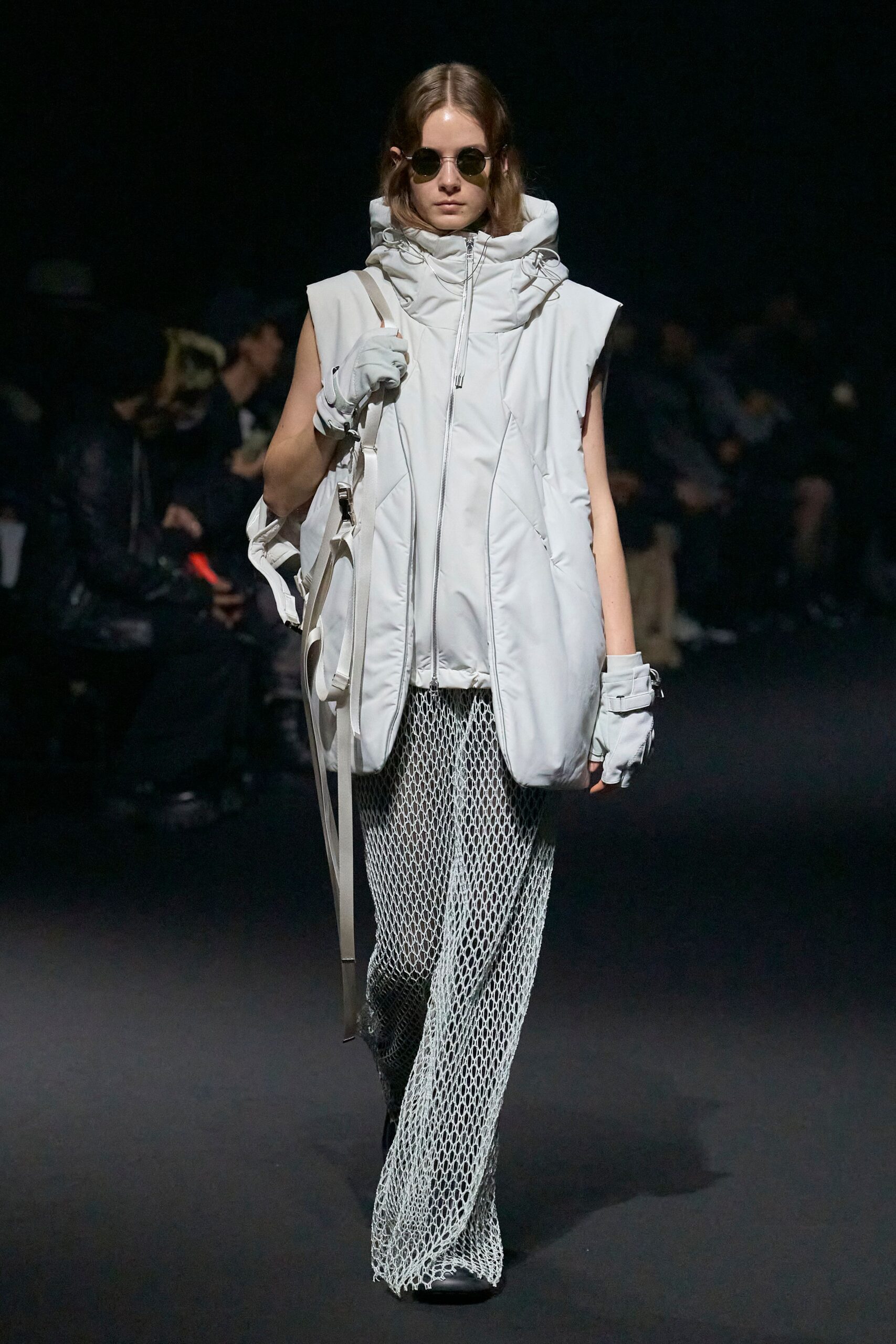 white leather gloves