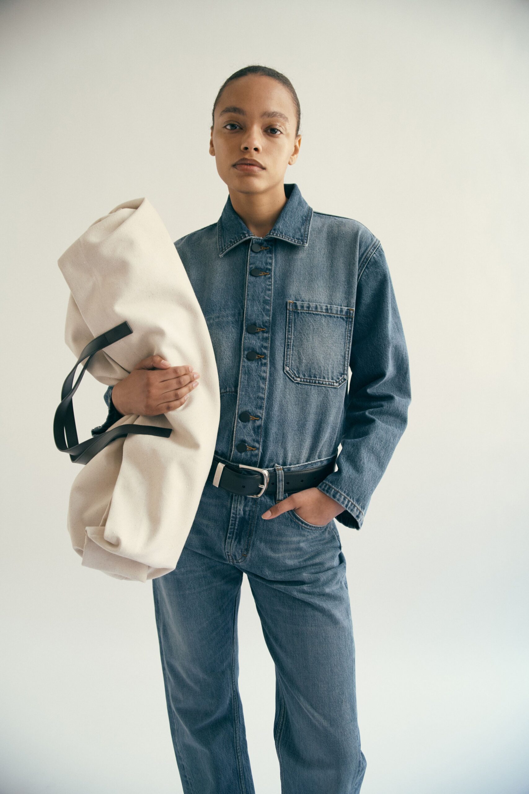 denim jacket and pants outfit