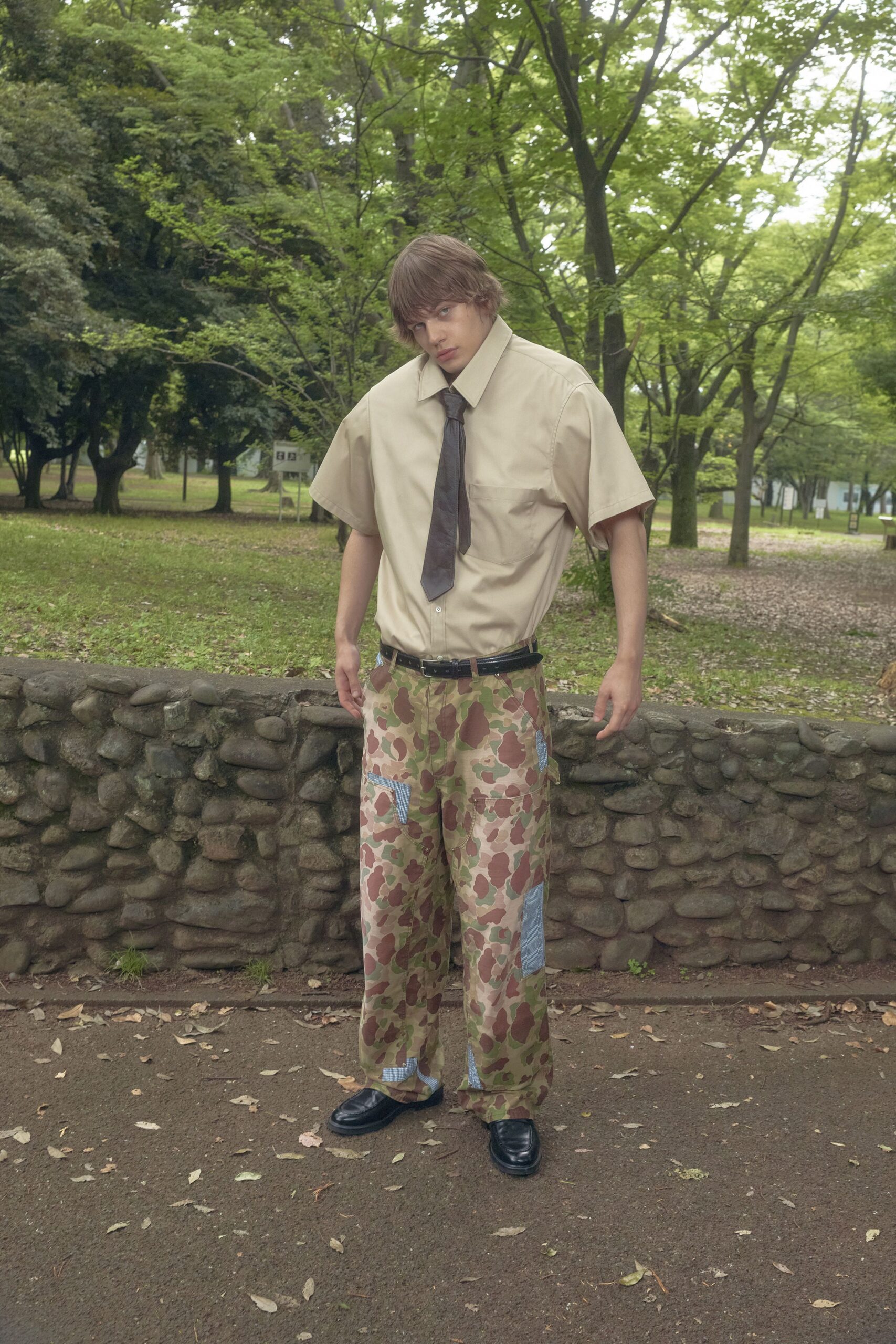 multi cotton relaxed cargo pants