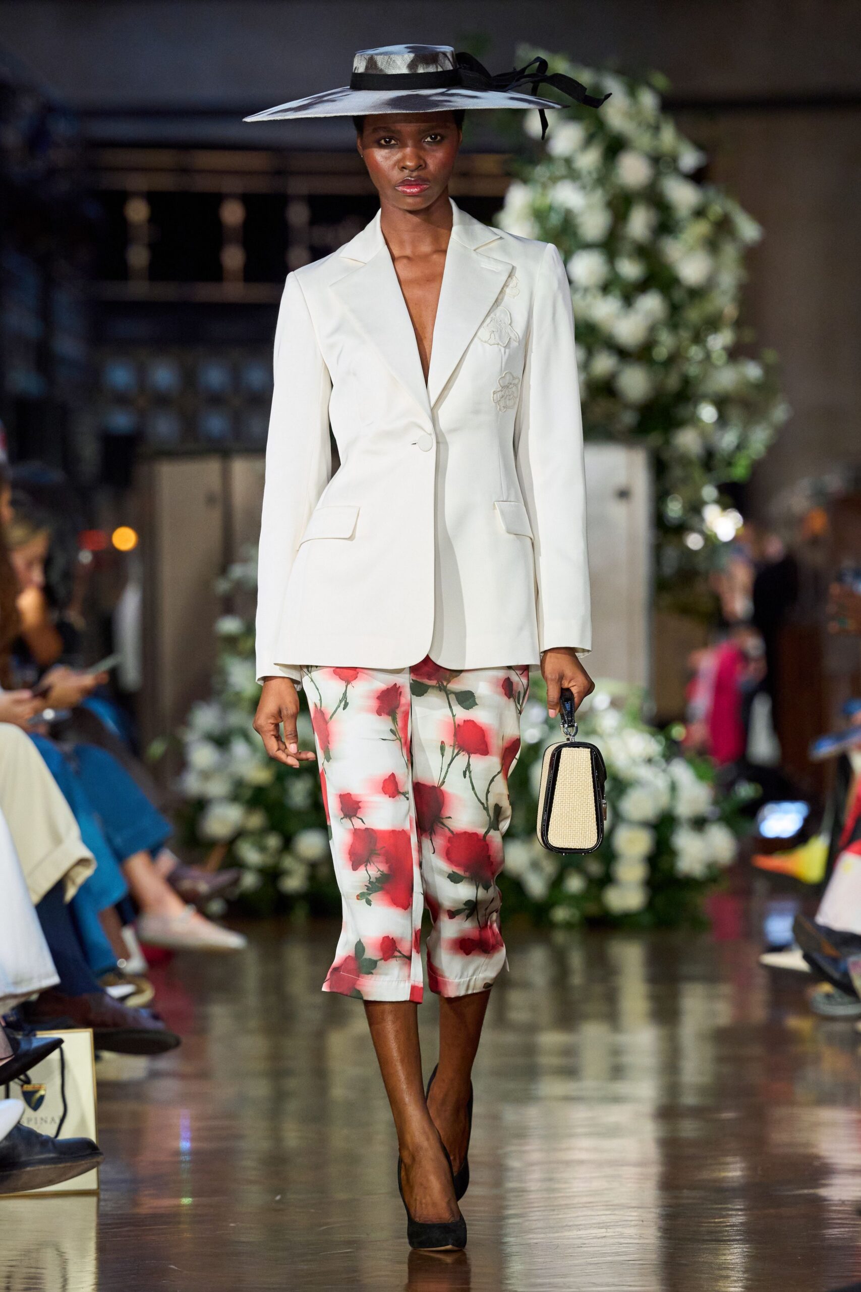 red fitted flared pants