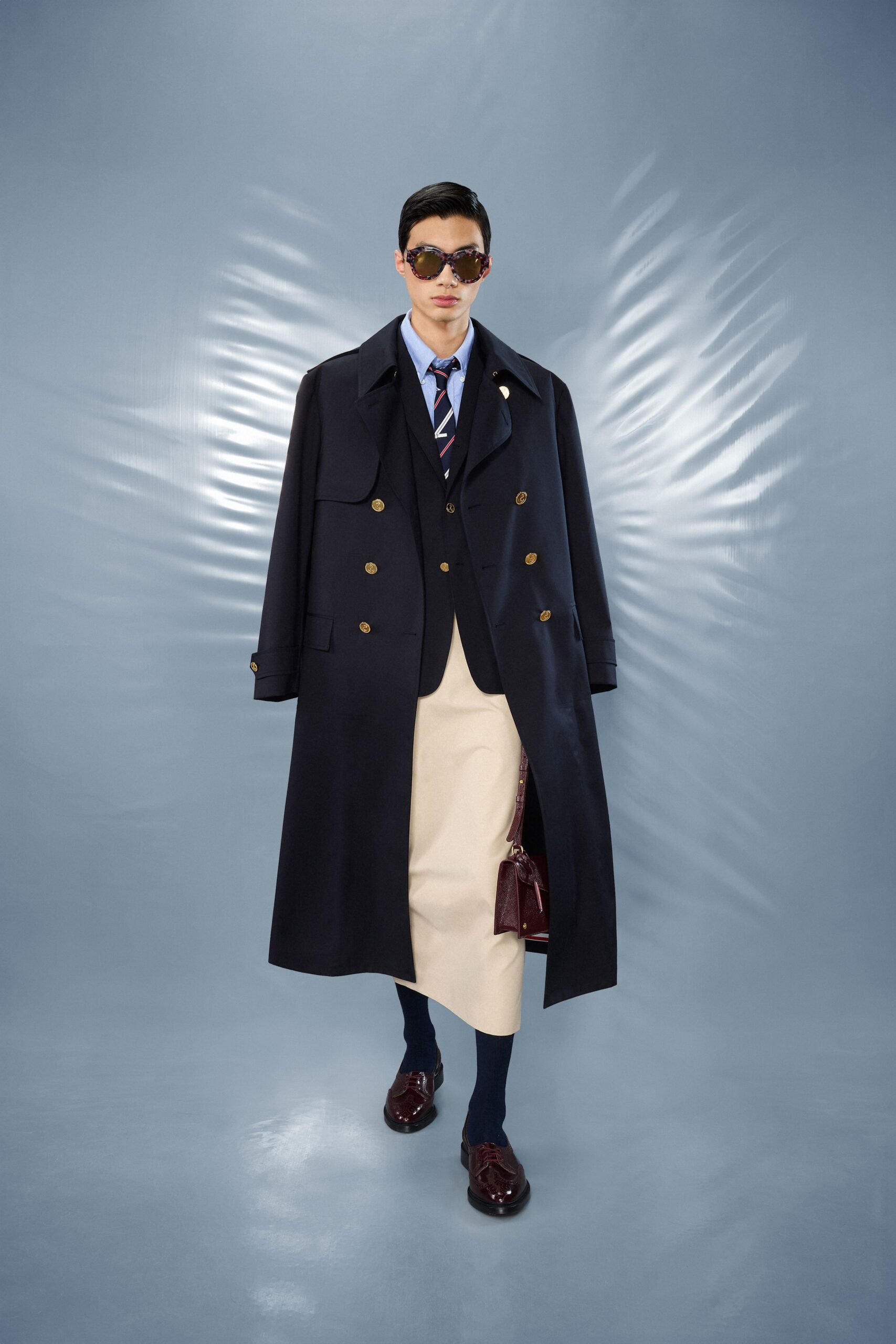 black wool coat with blazer