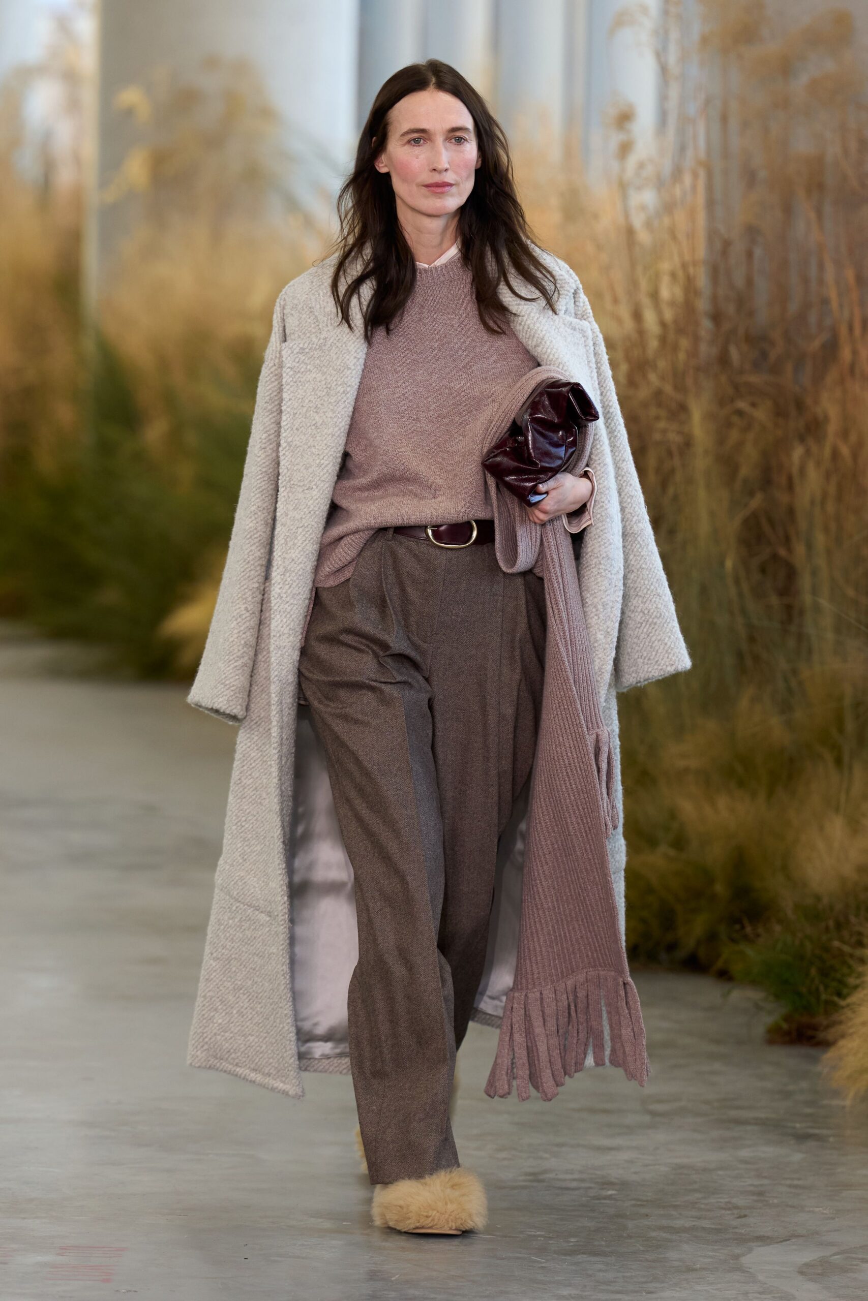 pink wool scarf