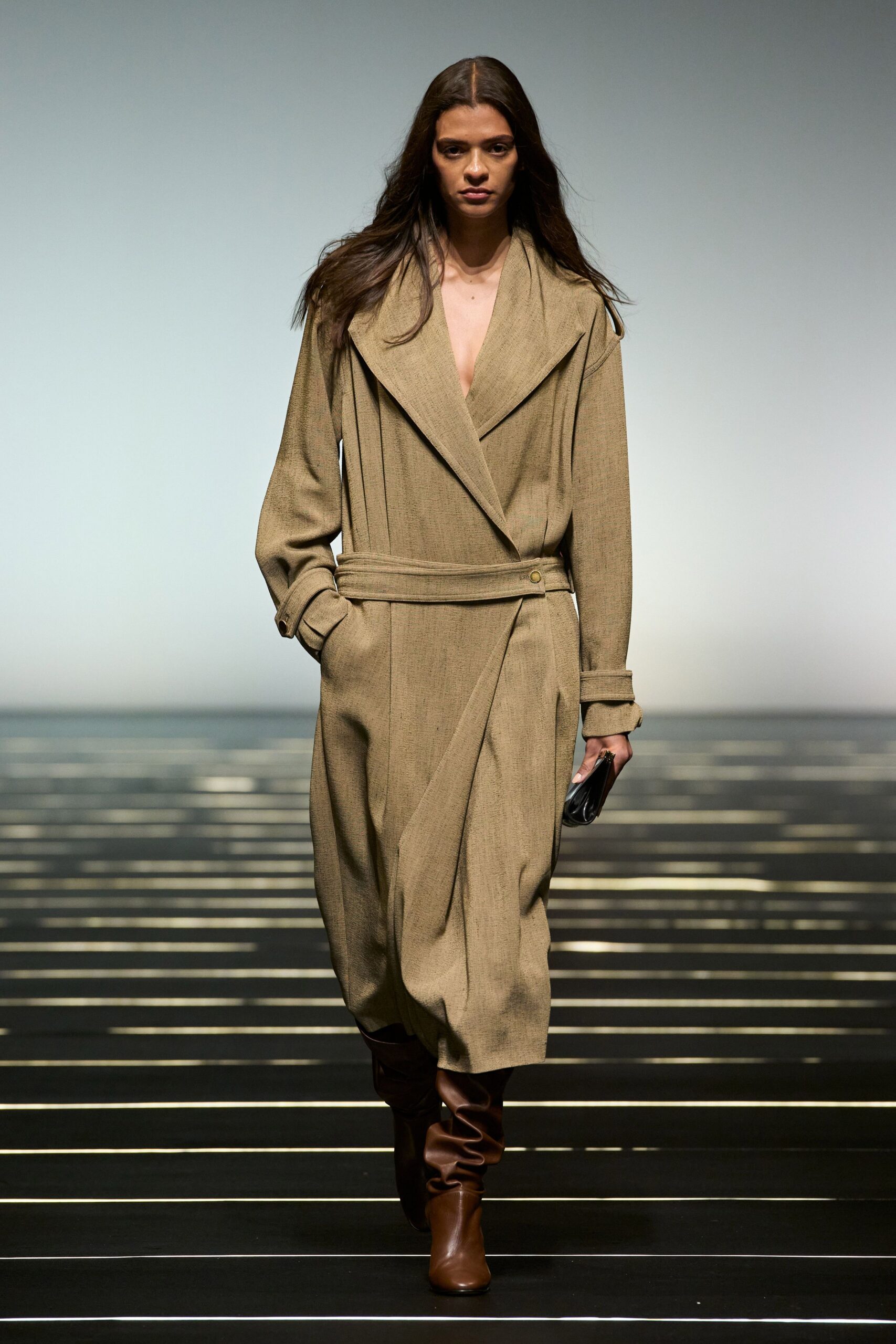 beige wool relaxed coat