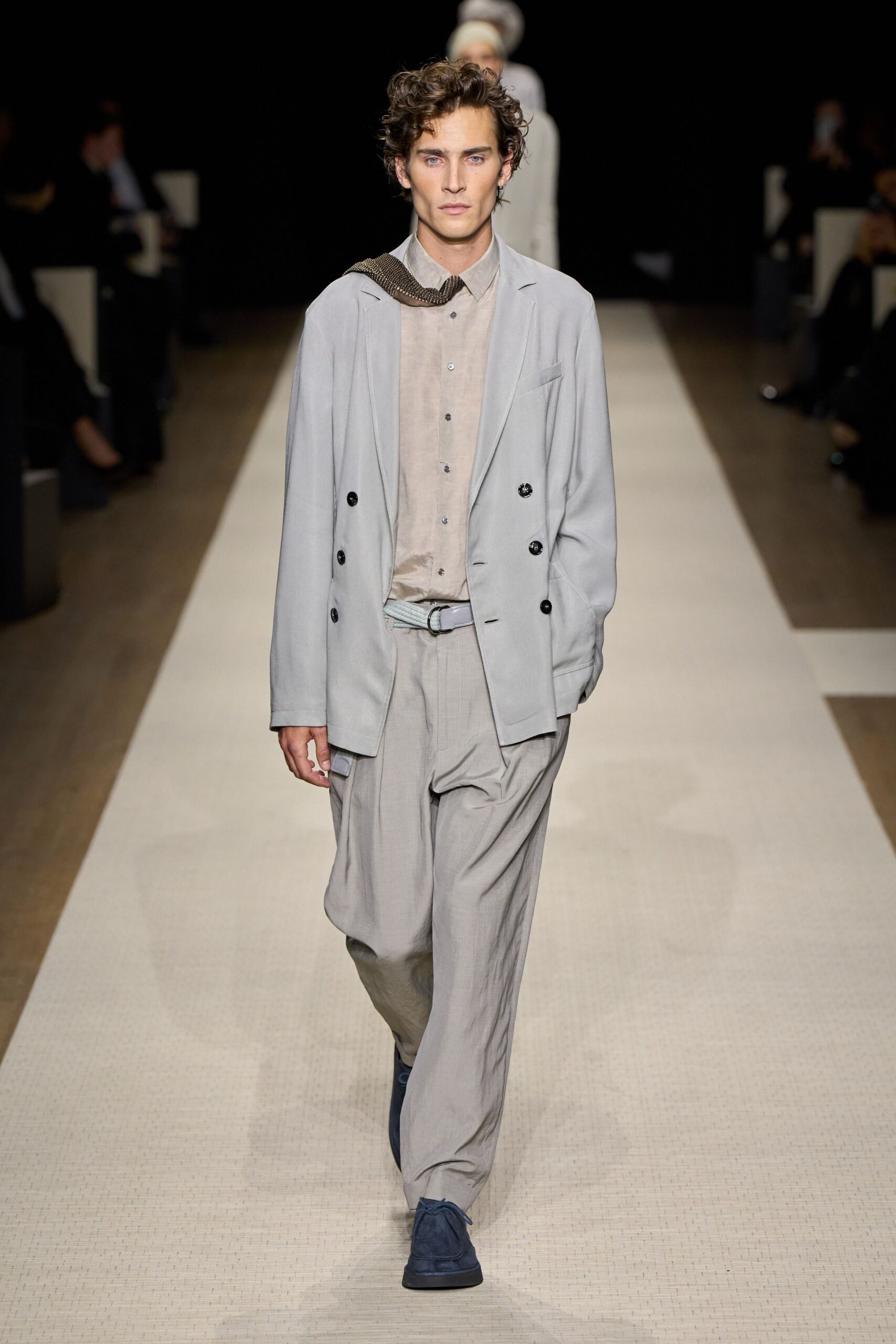light gray relaxed suit