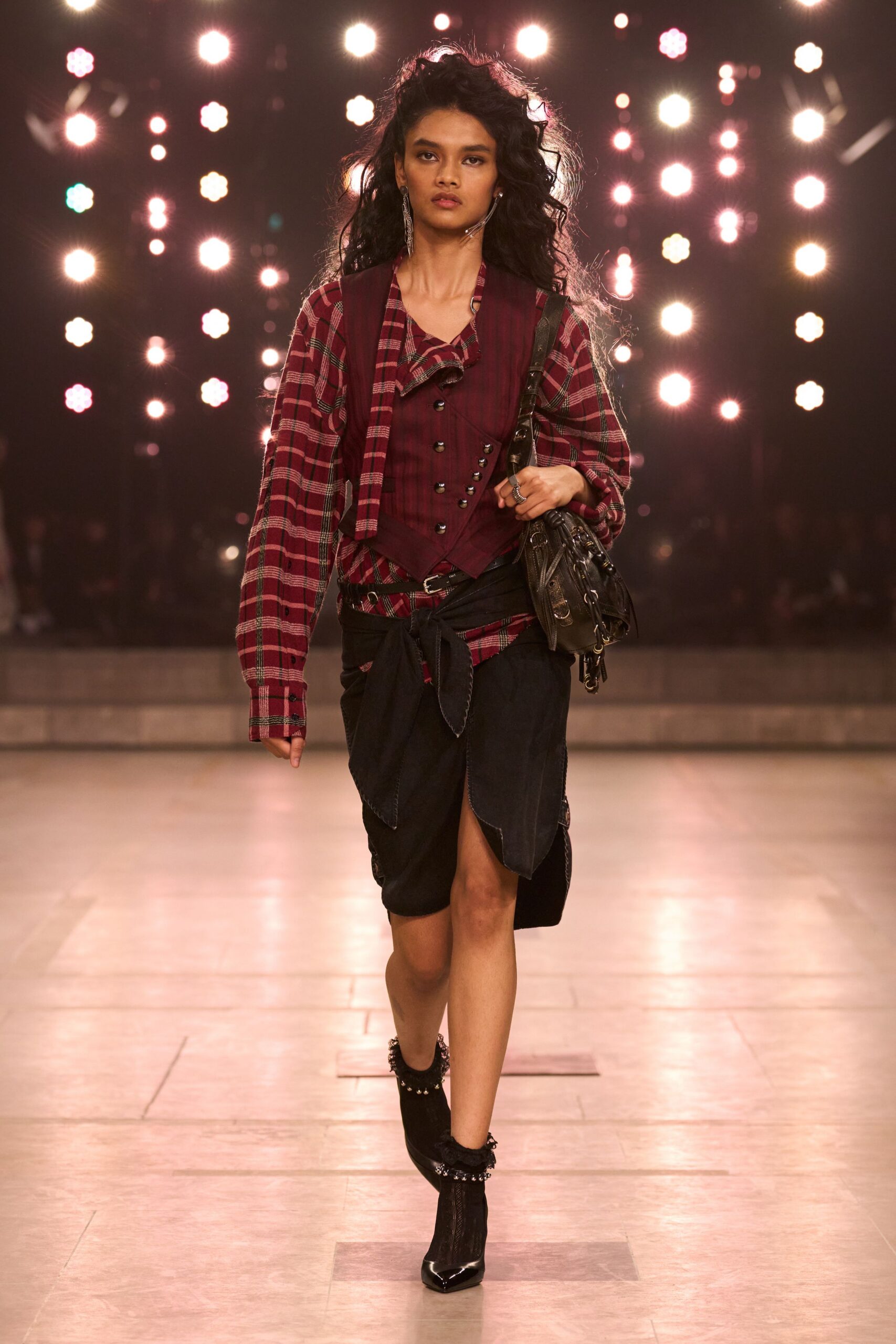 red and black layered outfit