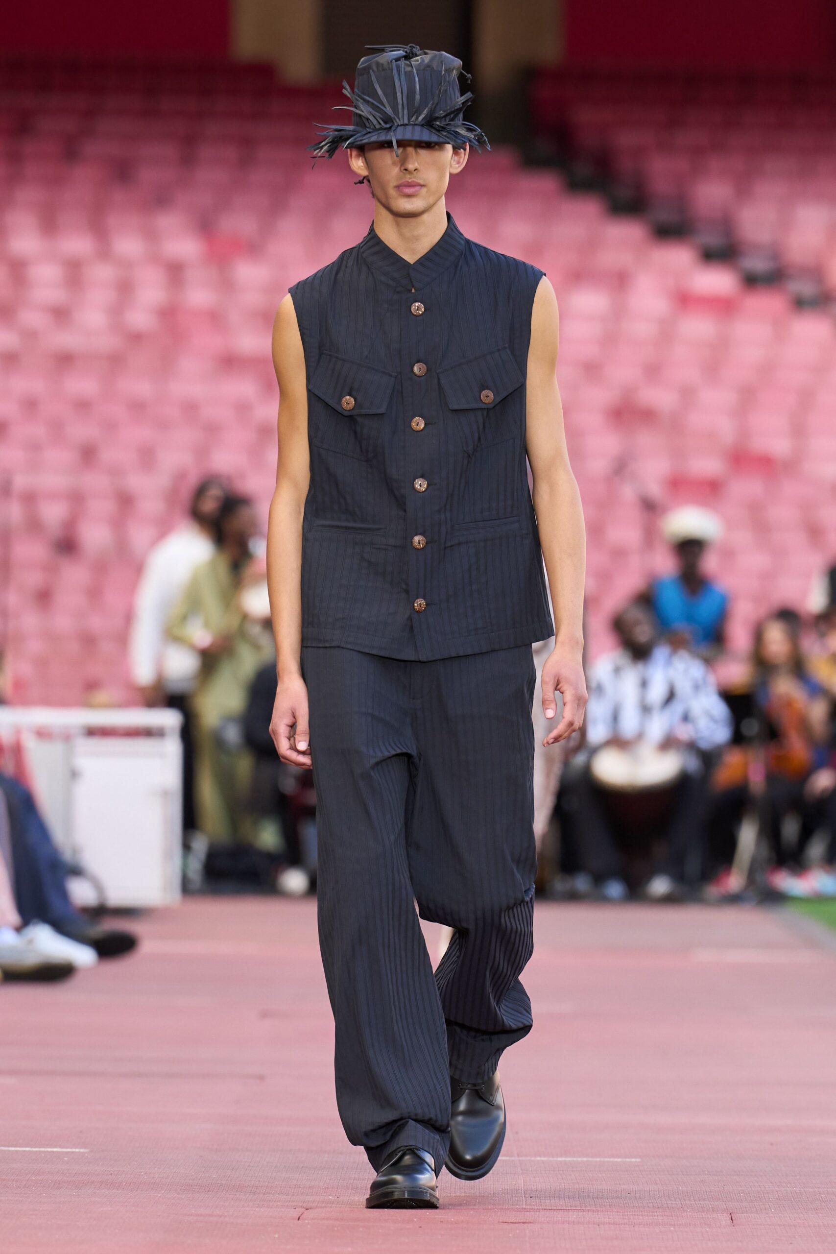 black cotton vest and pants