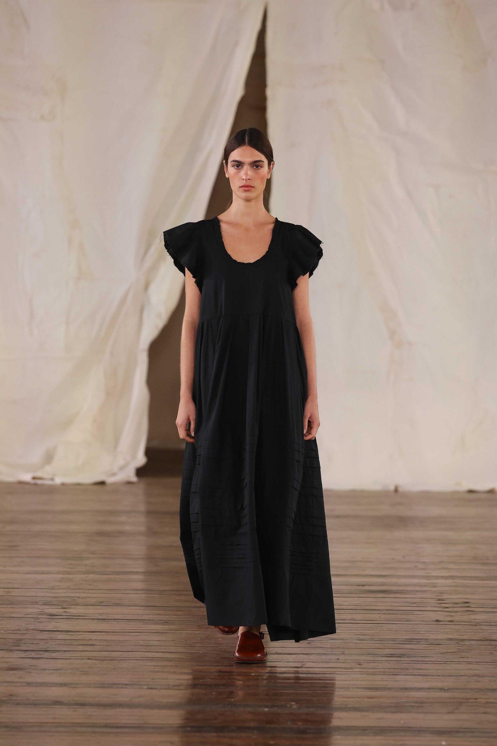 black relaxed maxi dress