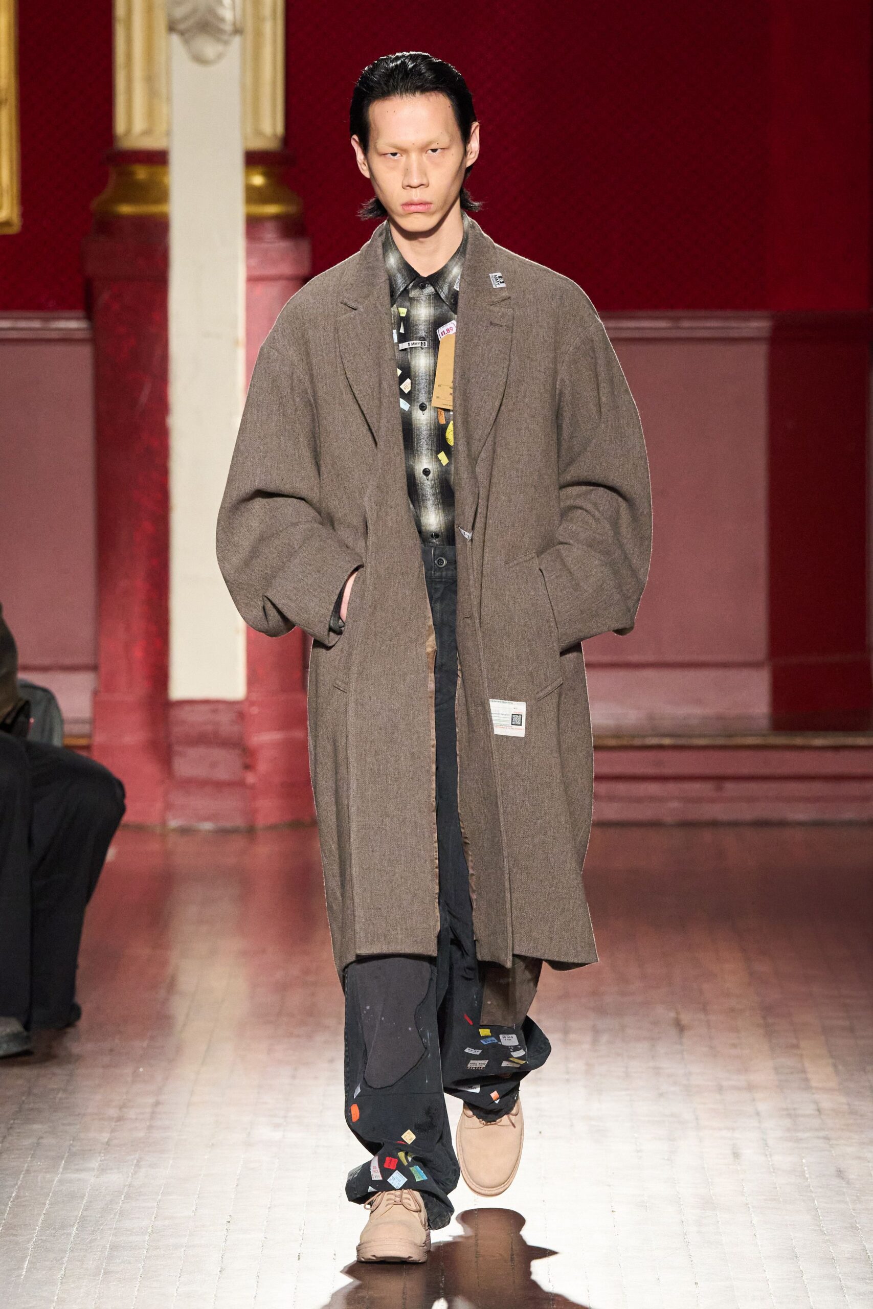 brown oversized wool coat