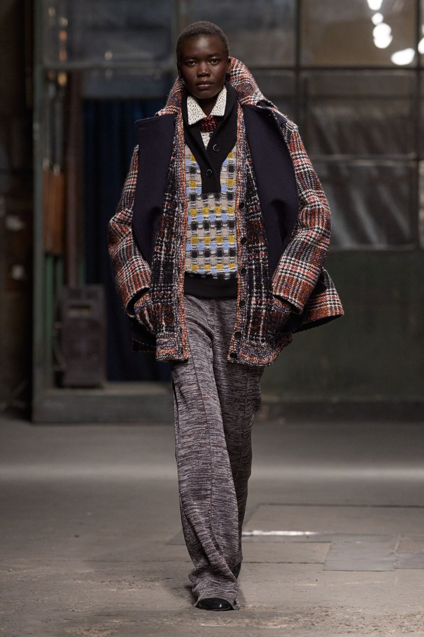 plaid coat with vest and pants