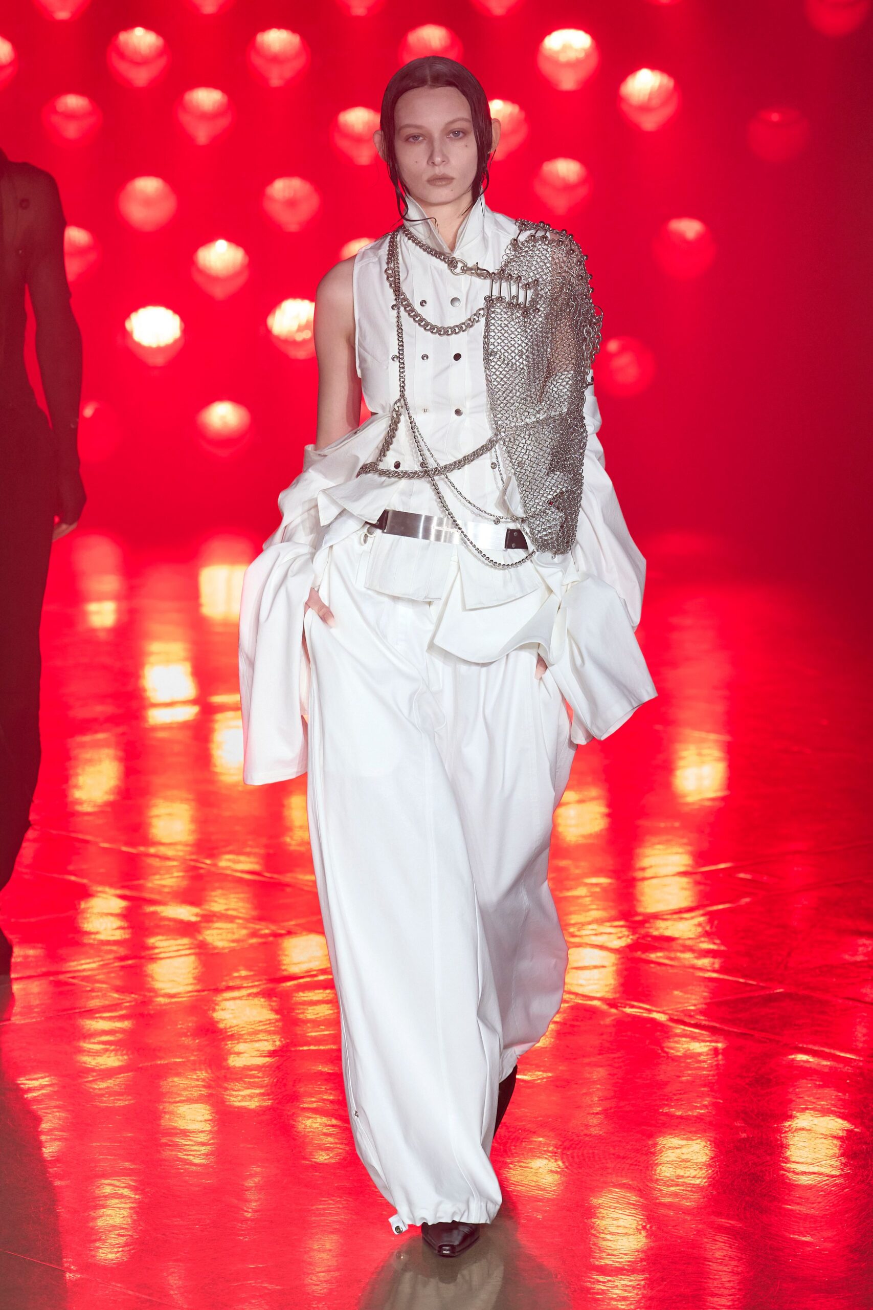 white relaxed shirt and pants