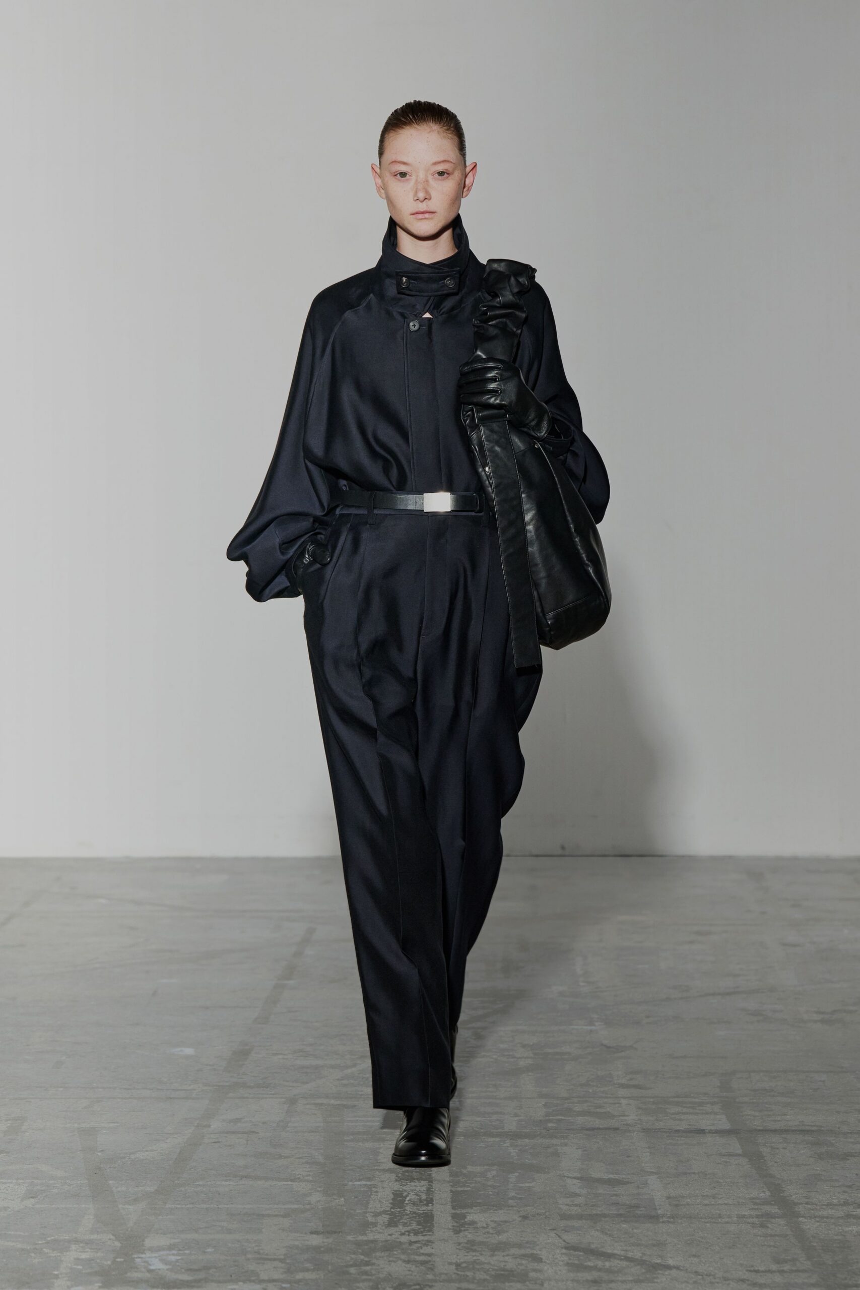 black silk relaxed jumpsuit