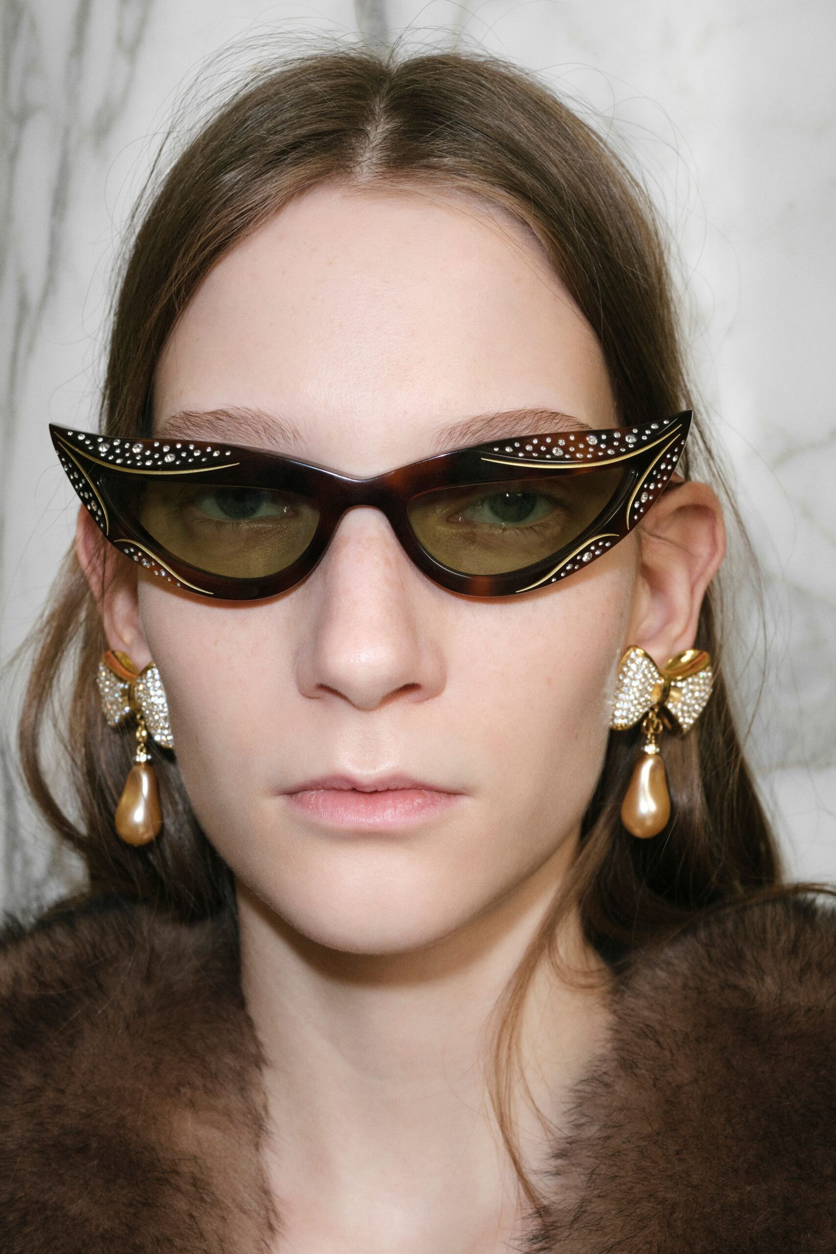 black cat-eye sunglasses