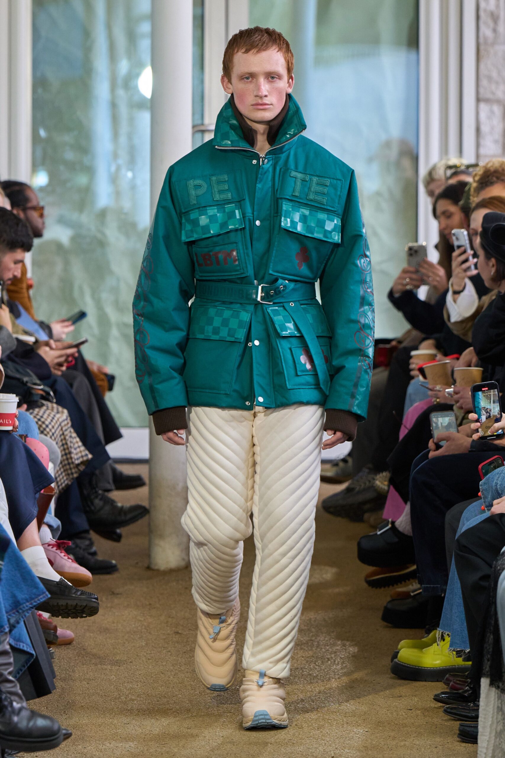 teal cotton long-sleeve collared relaxed zippered pockets jacket