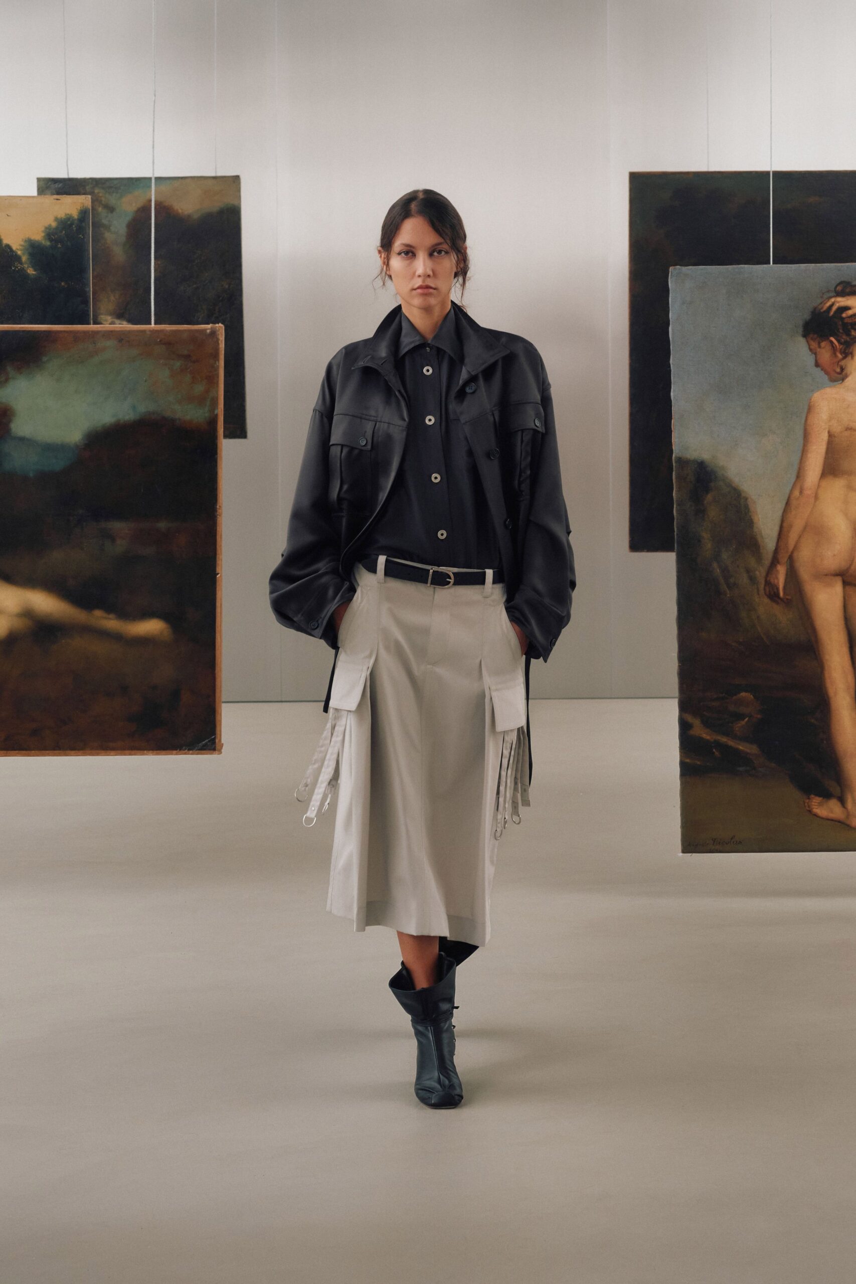 black leather oversized jacket