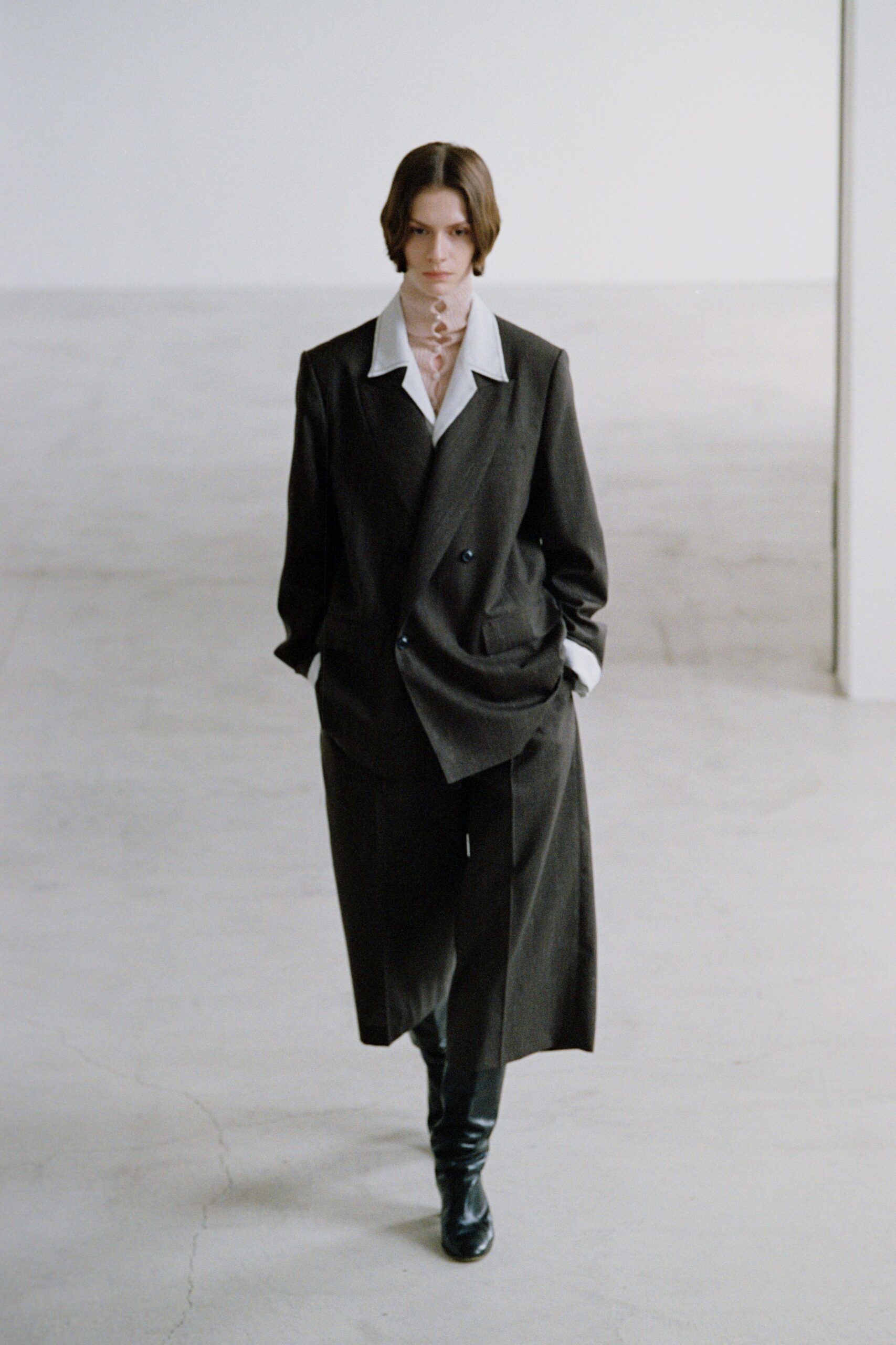 oversized black blazer with relaxed pants