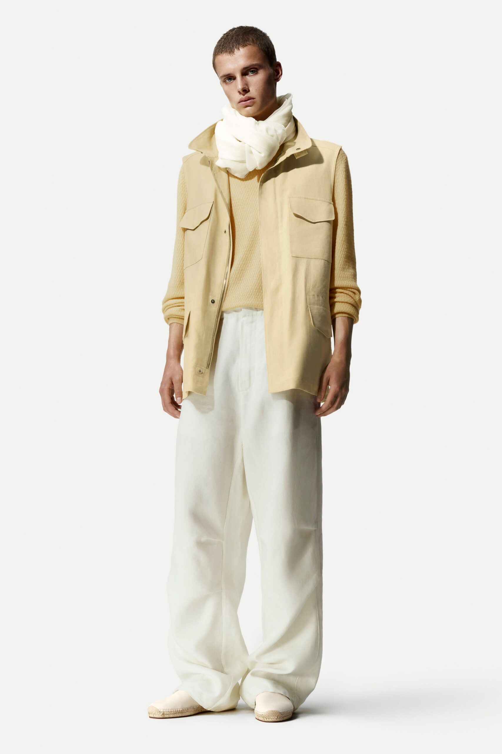 white cotton scarf