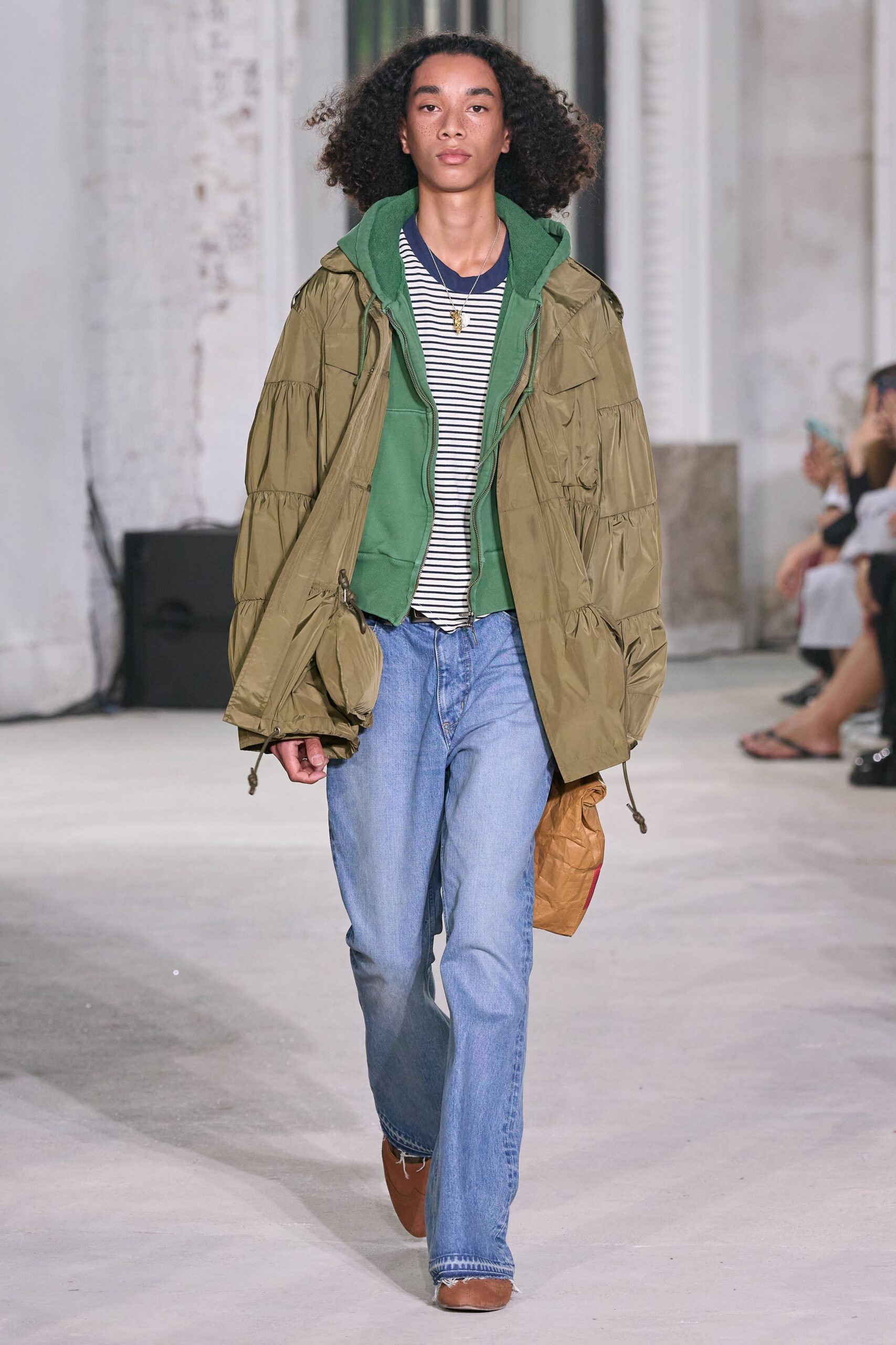 green jacket with hoodie