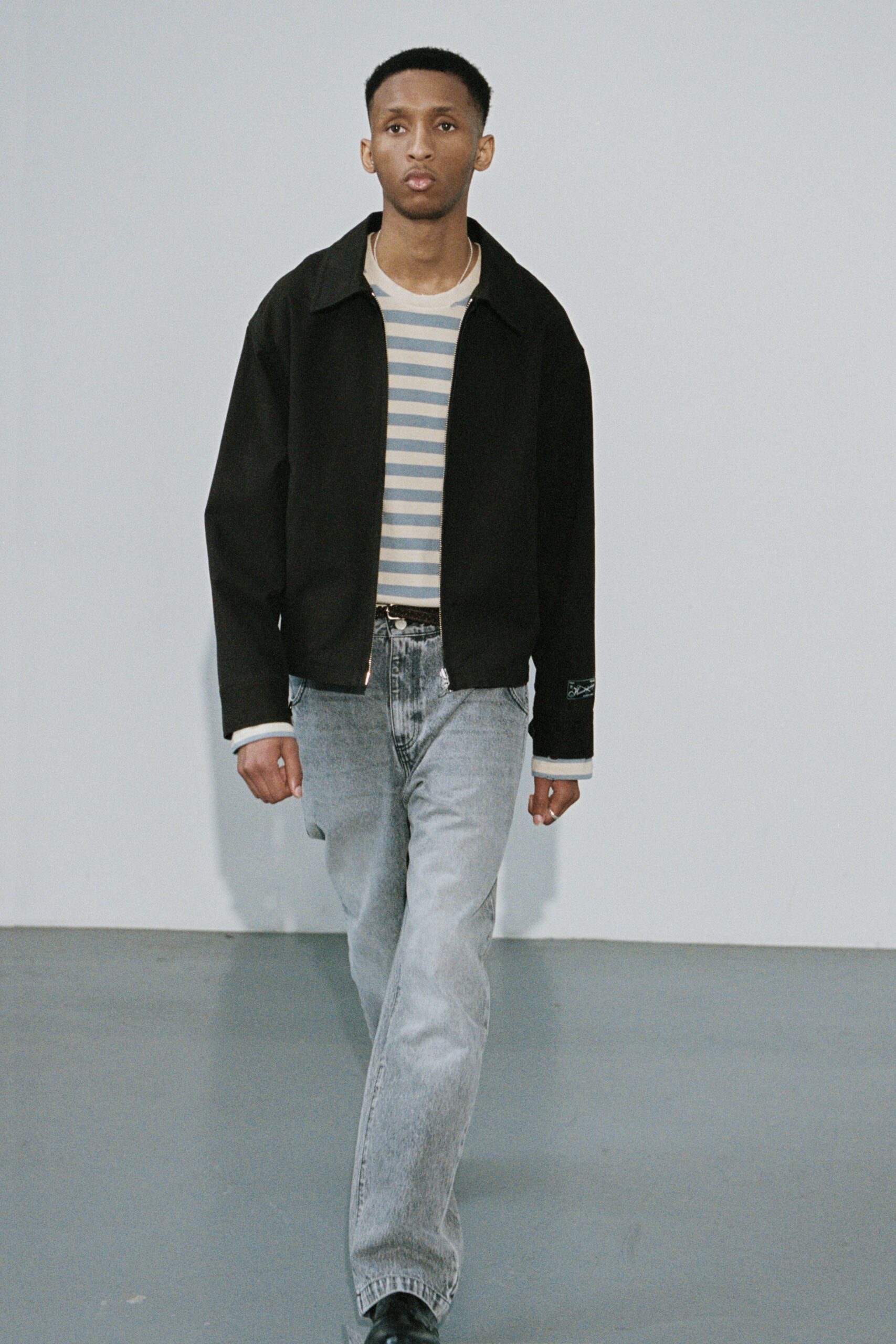 gray denim slim jeans