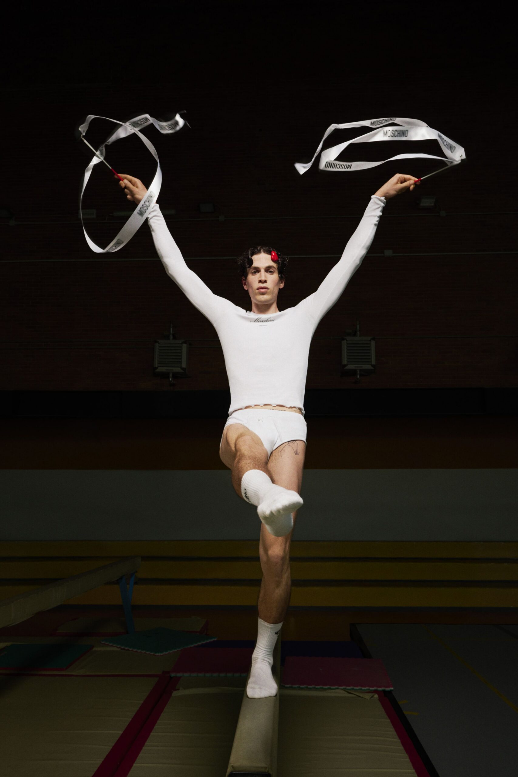 white fitted top and shorts