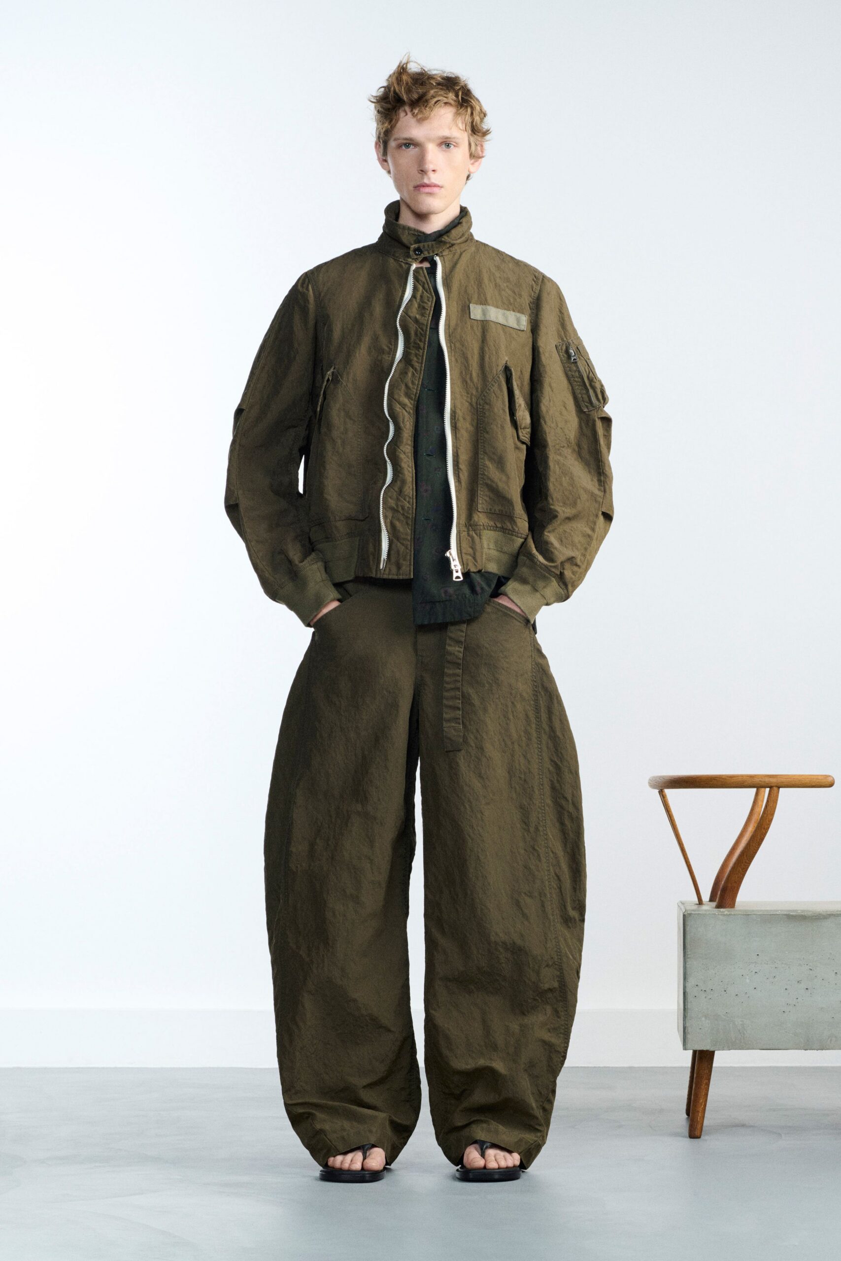 brown relaxed jacket and pants