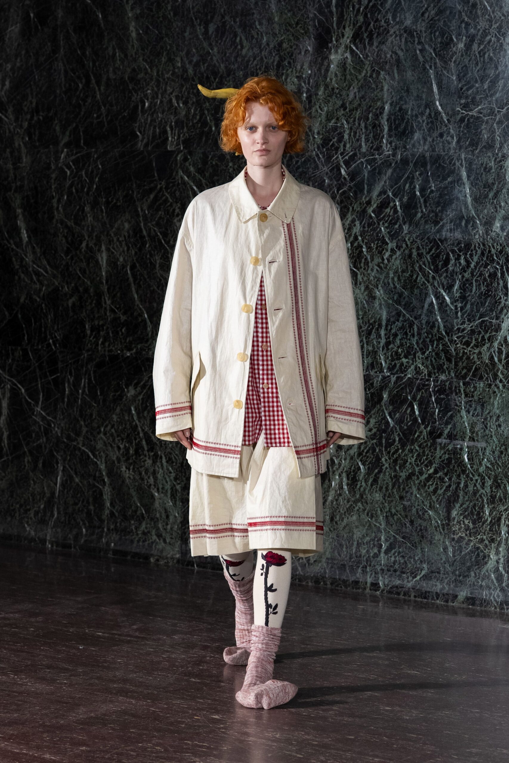 white cotton long-sleeve collared oversized buttoned layered coat