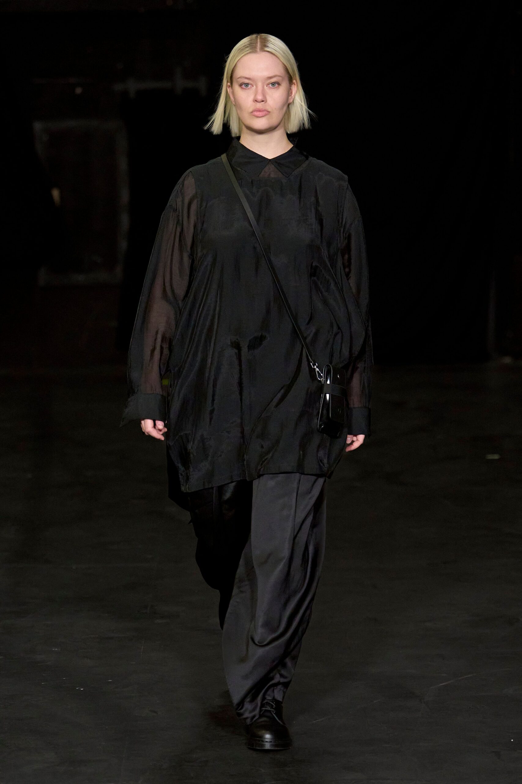 black silk relaxed top and pants