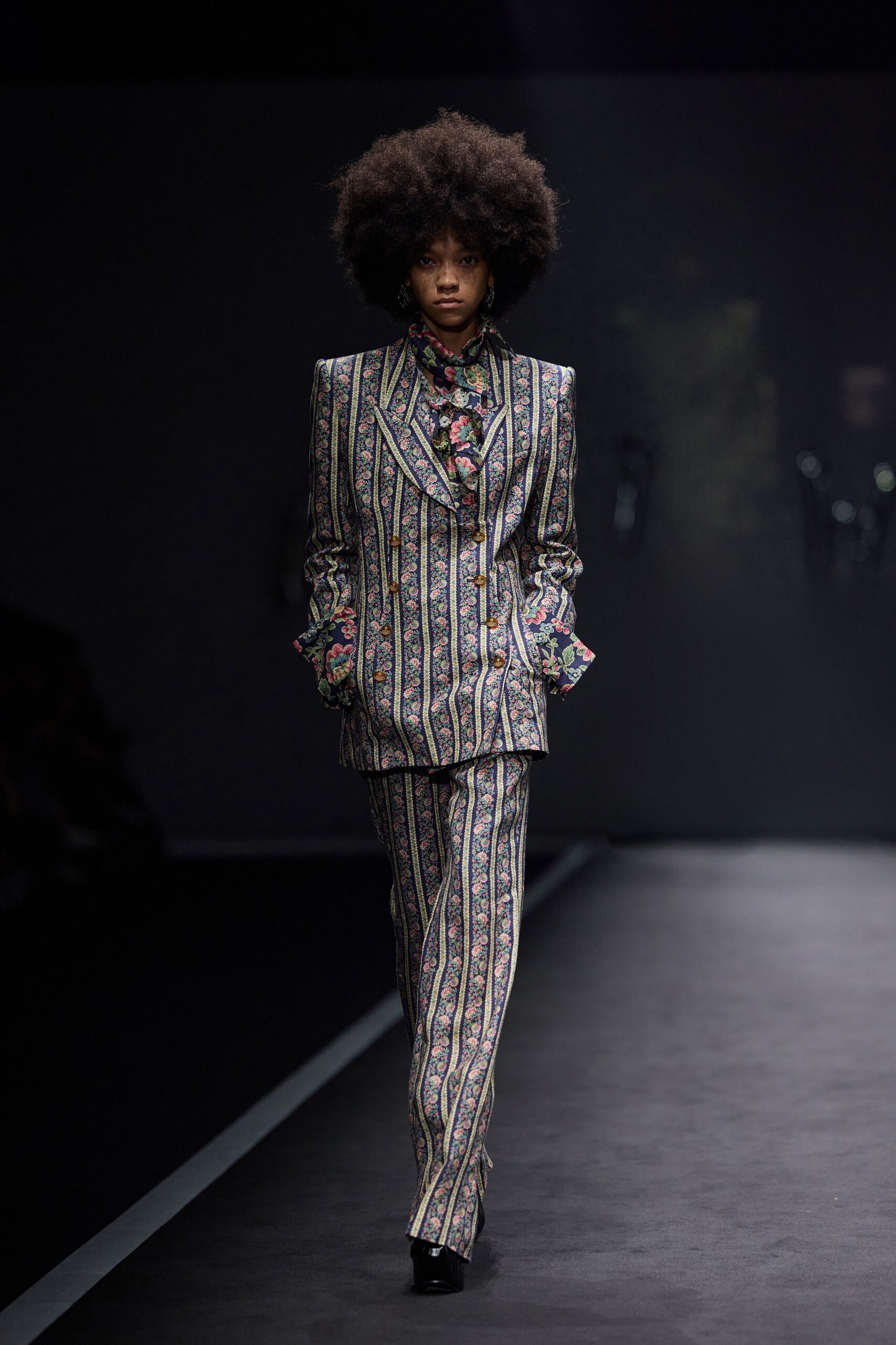 multi-colored tailored suit