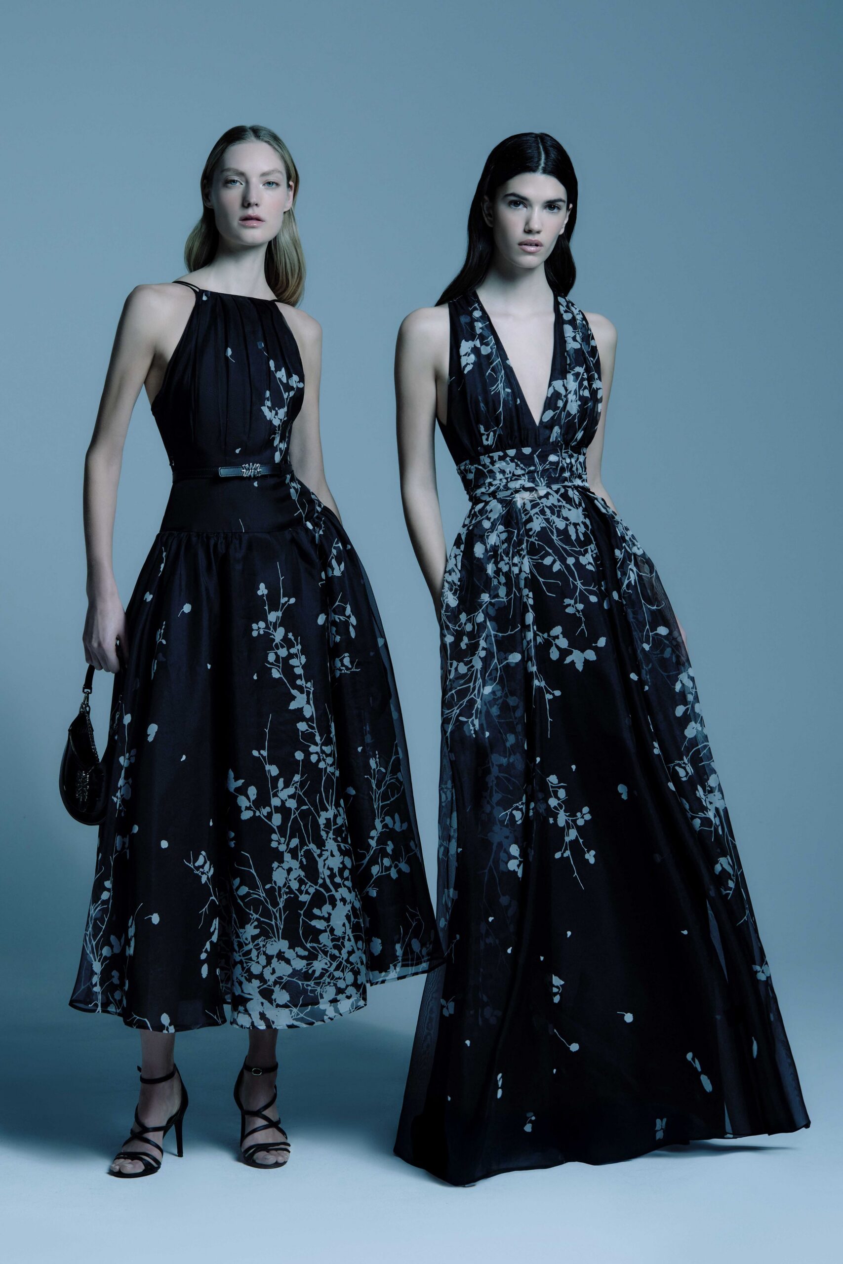 black and white floral dresses