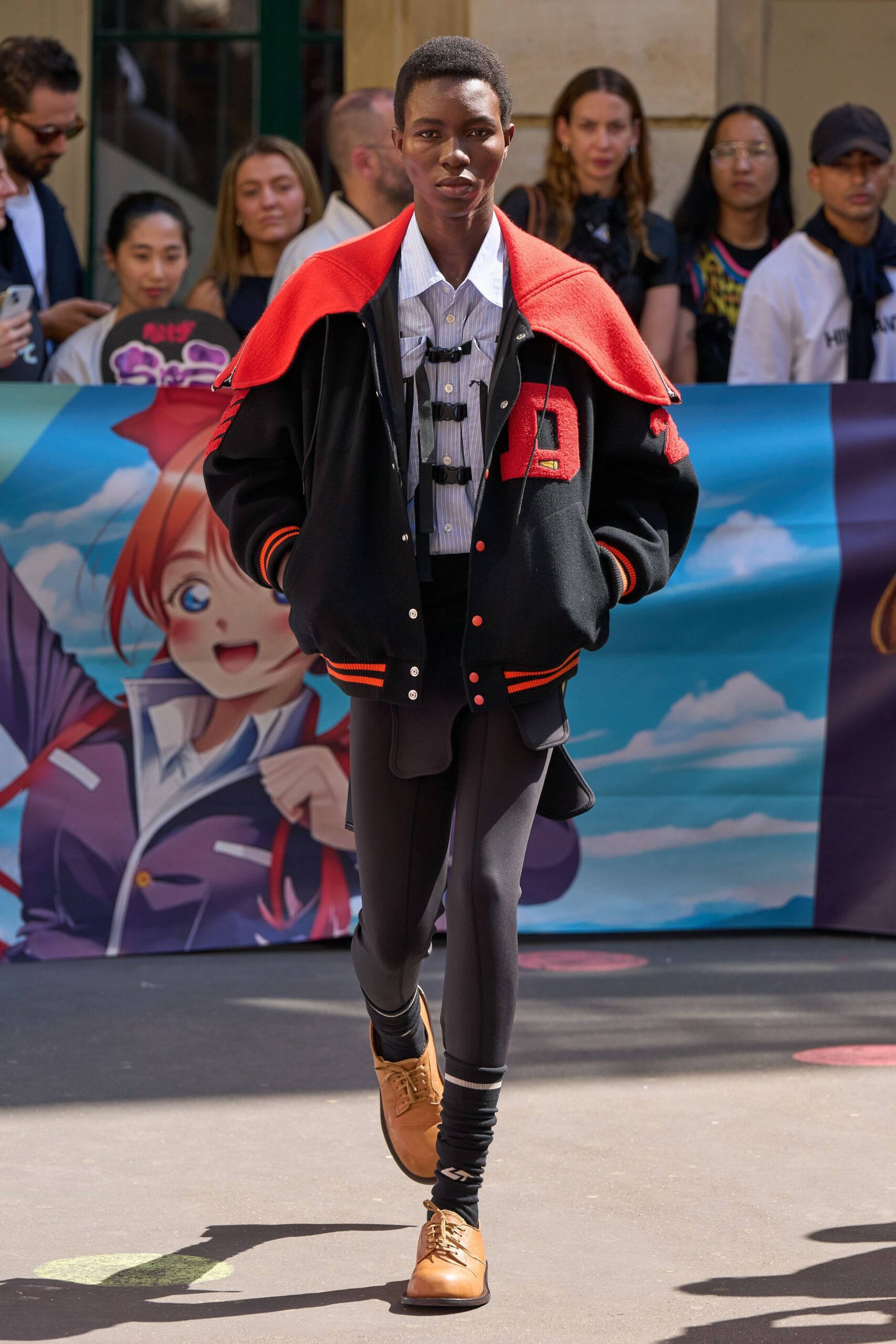black and red relaxed jacket
